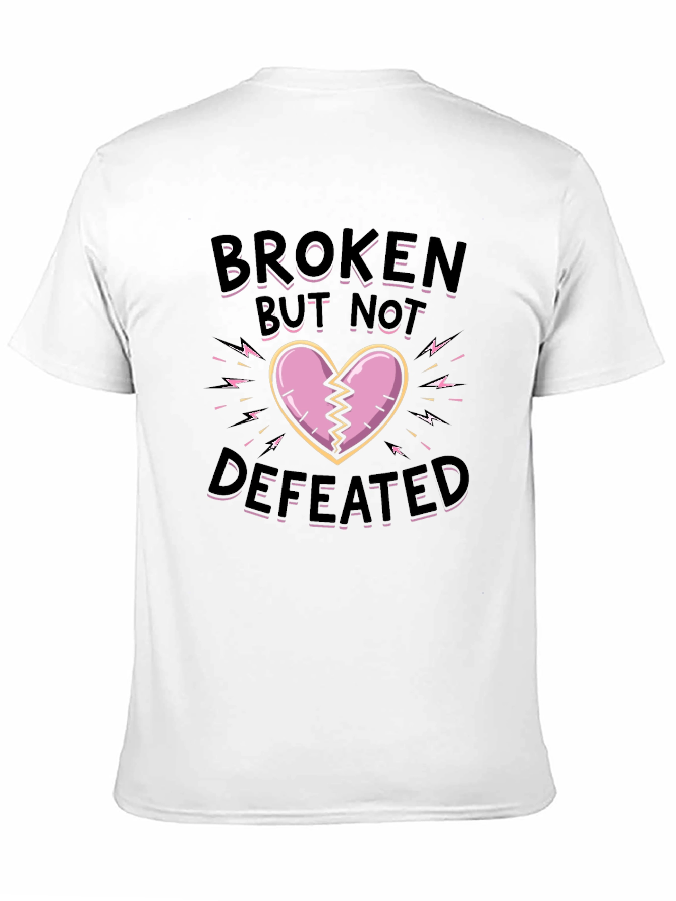 Black Broken But Not Defeated Graphic Tee view 11