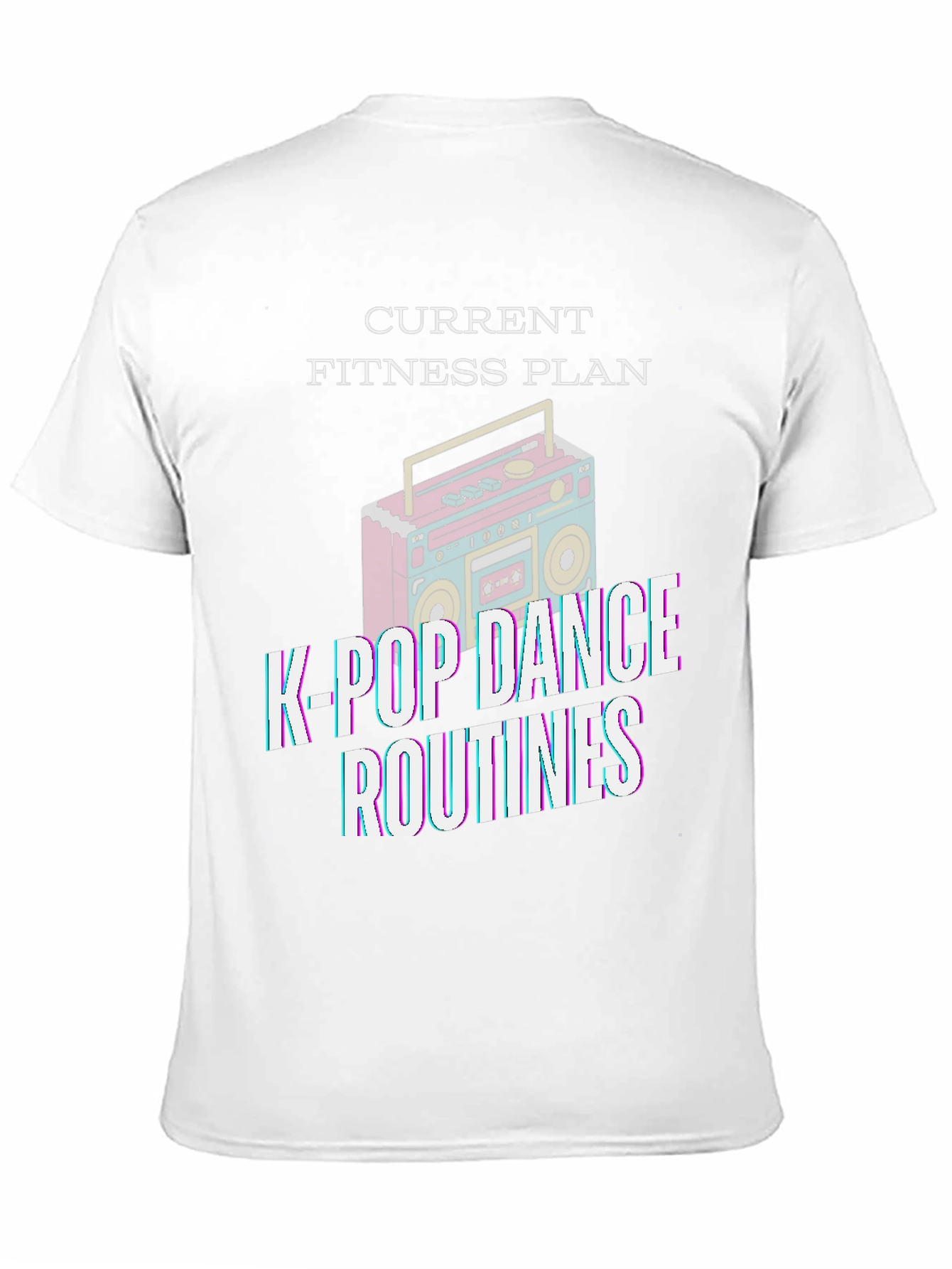 Black K-Pop Dance Fitness Plan Black T-Shirt view 11