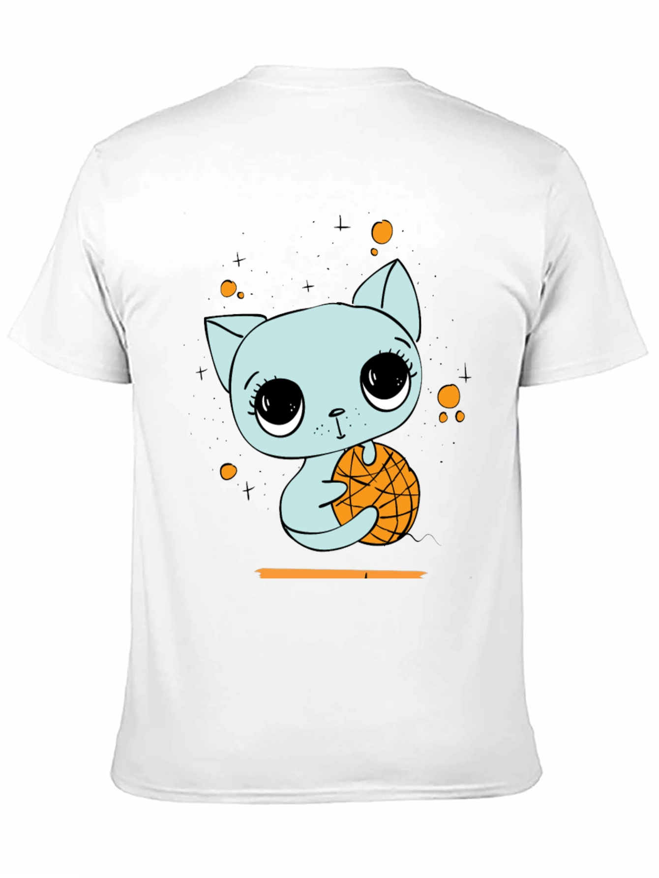 Black Cute Cat with Basketball Graphic T-Shirt view 11