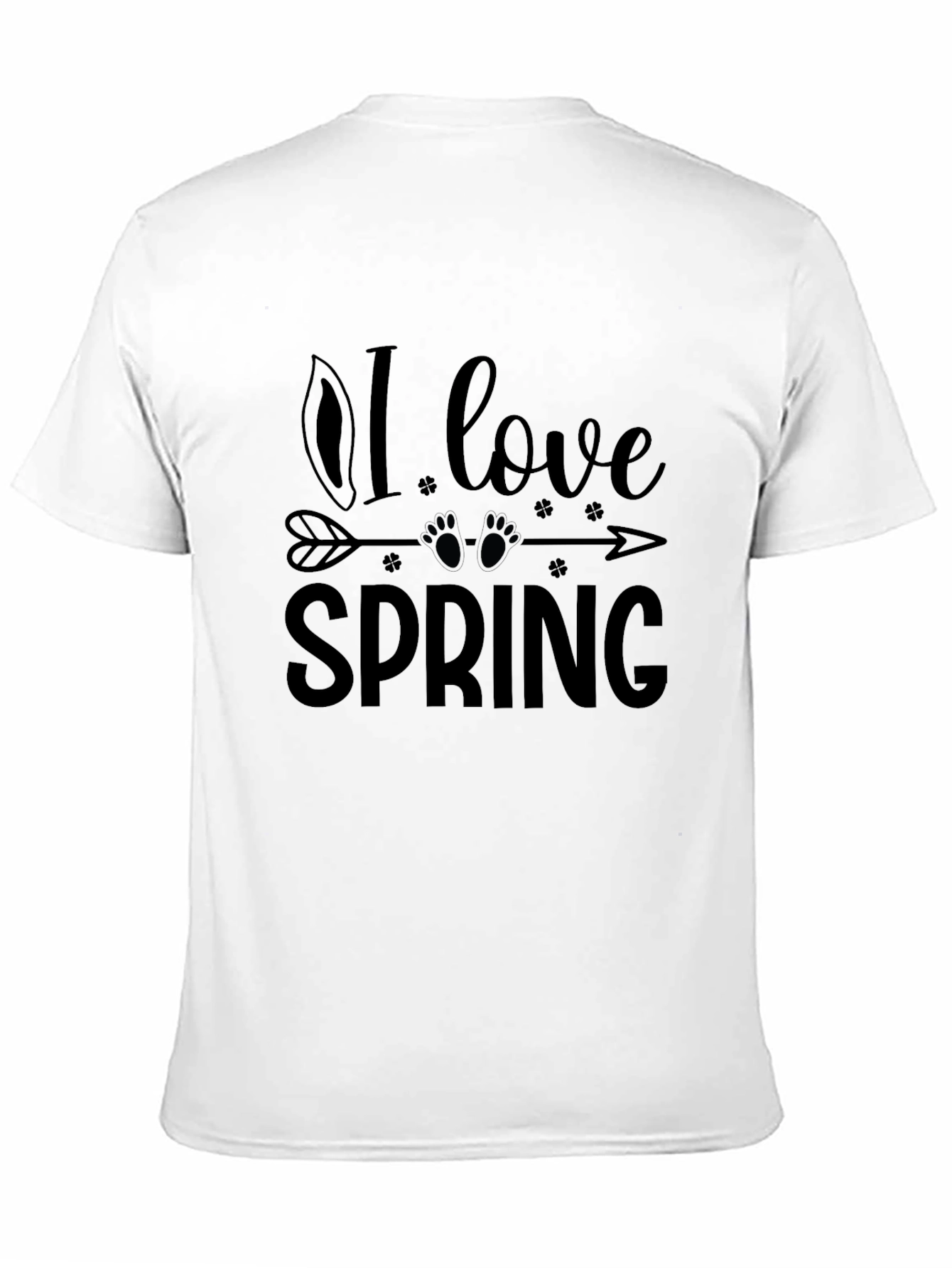 Black I Love Spring Black T-Shirt view 11