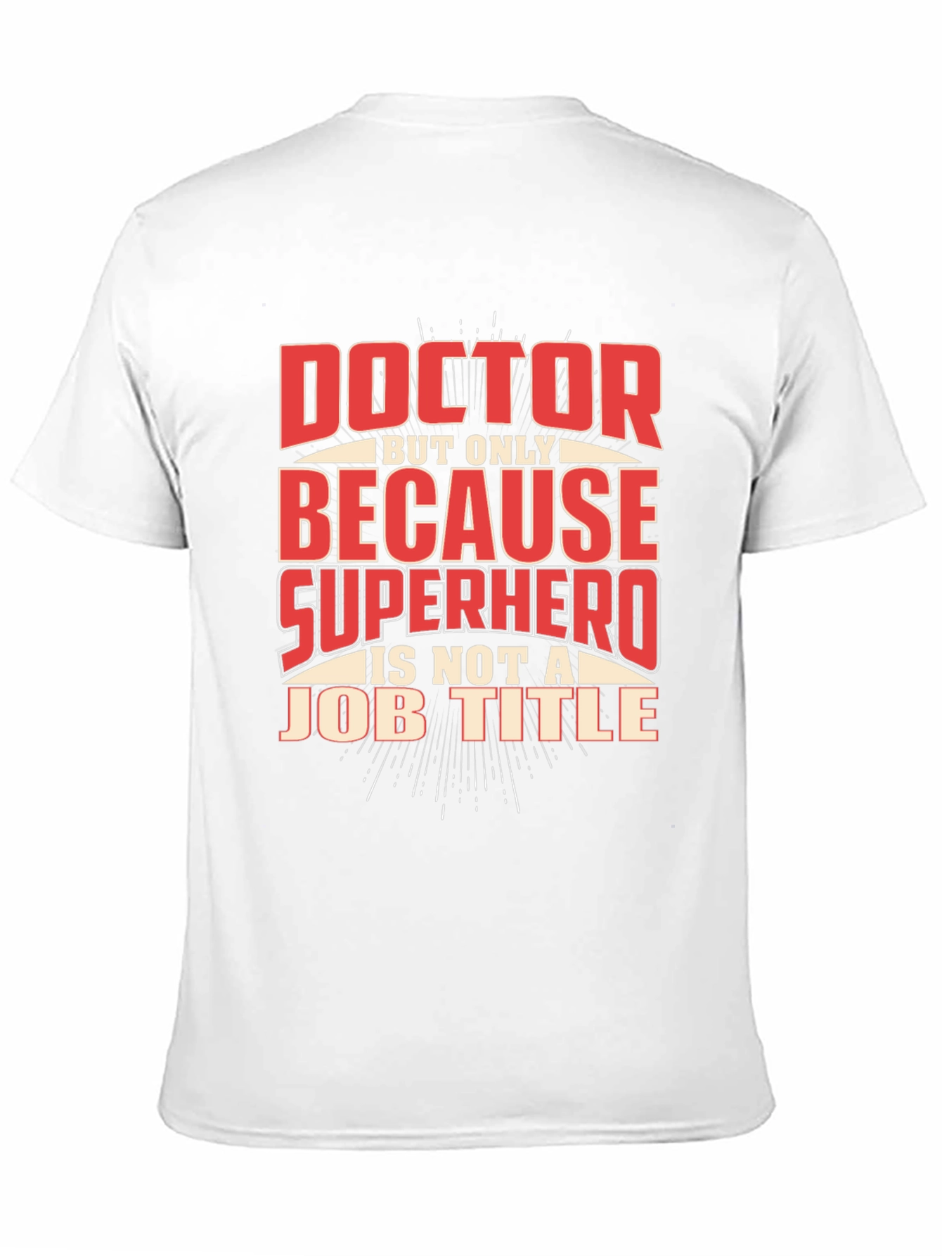 Black Doctor Superhero Job Title Novelty T-Shirt view 11