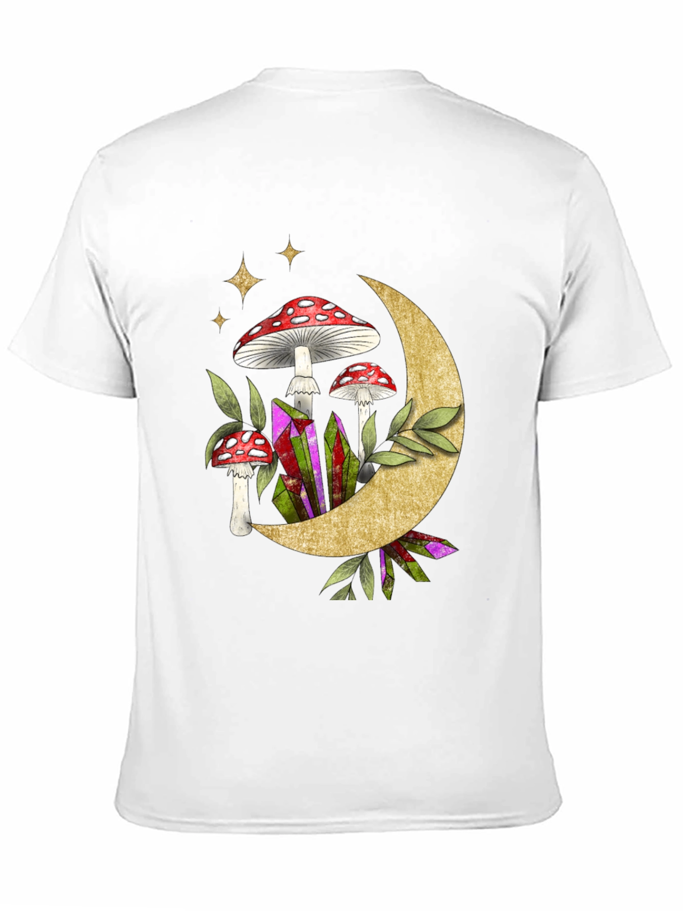 Black Mushroom Moon Graphic Tee view 11