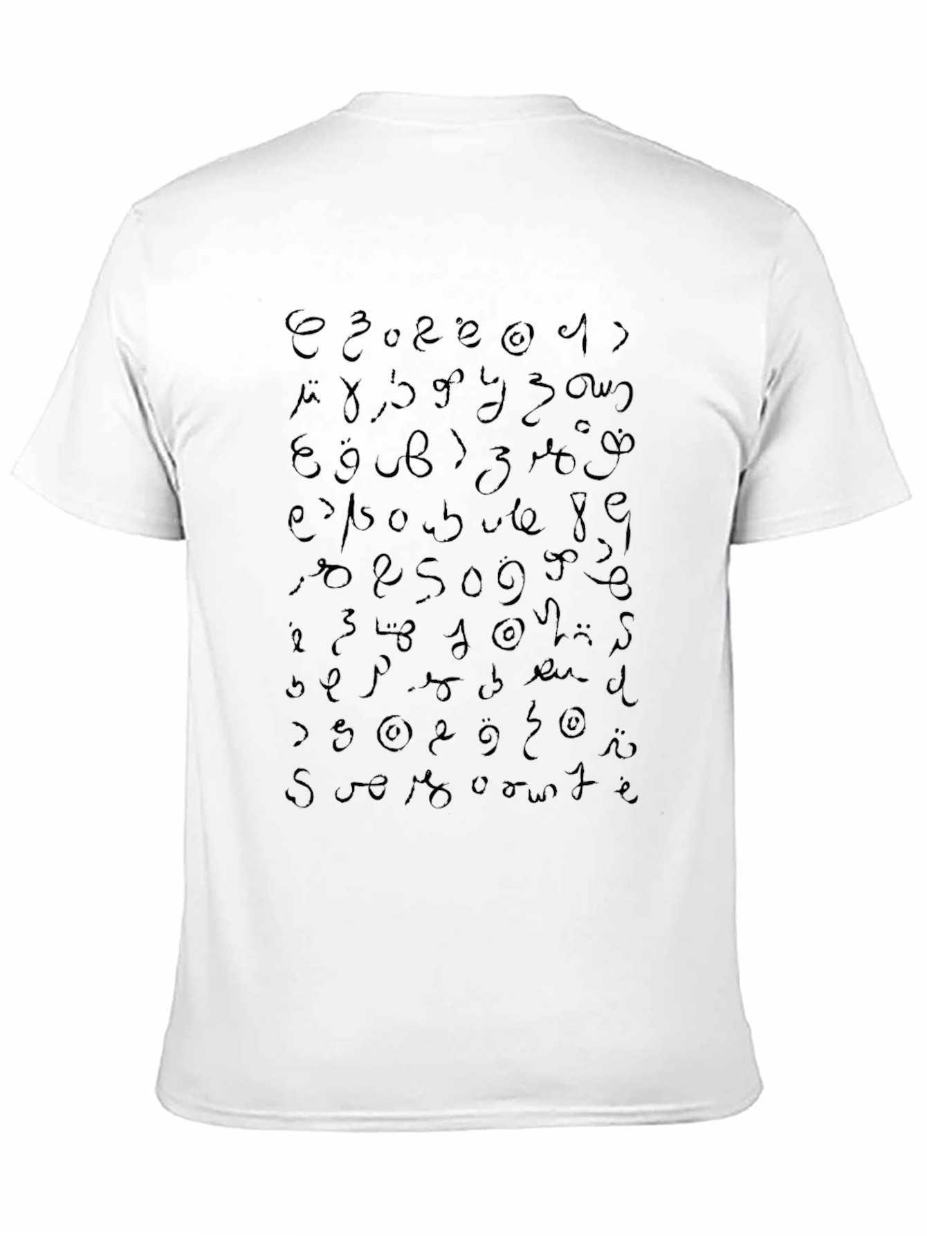 Black Esoteric Script Graphic T-Shirt - Mystery & Style view 11