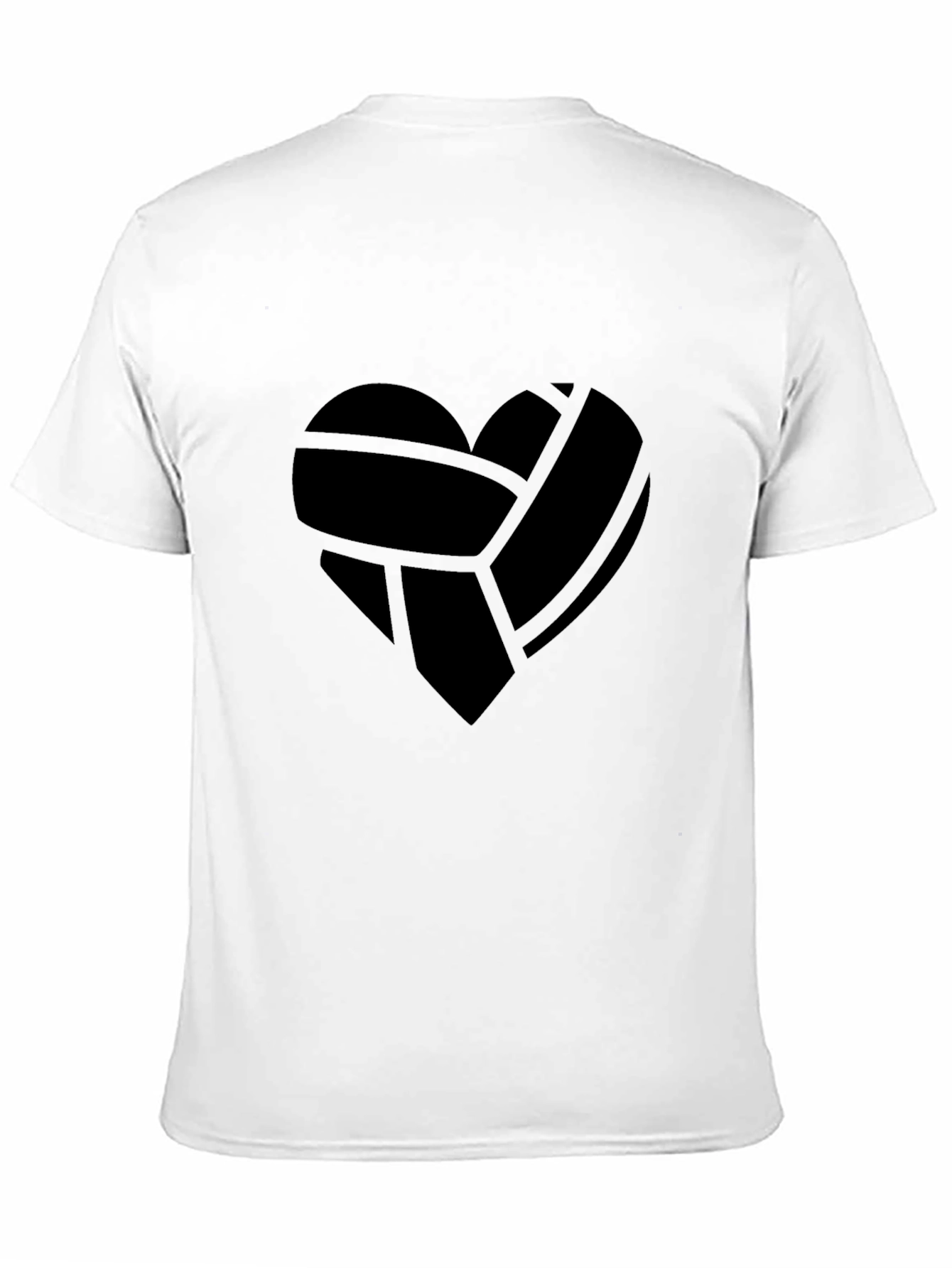 Black Heart Volleyball T-Shirt - Black Graphic Tee view 11