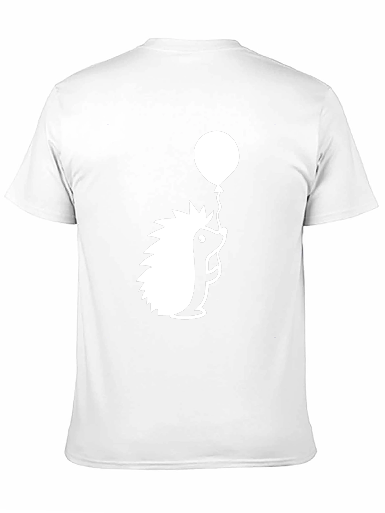 Black Hedgehog with Balloon Black T-Shirt view 11