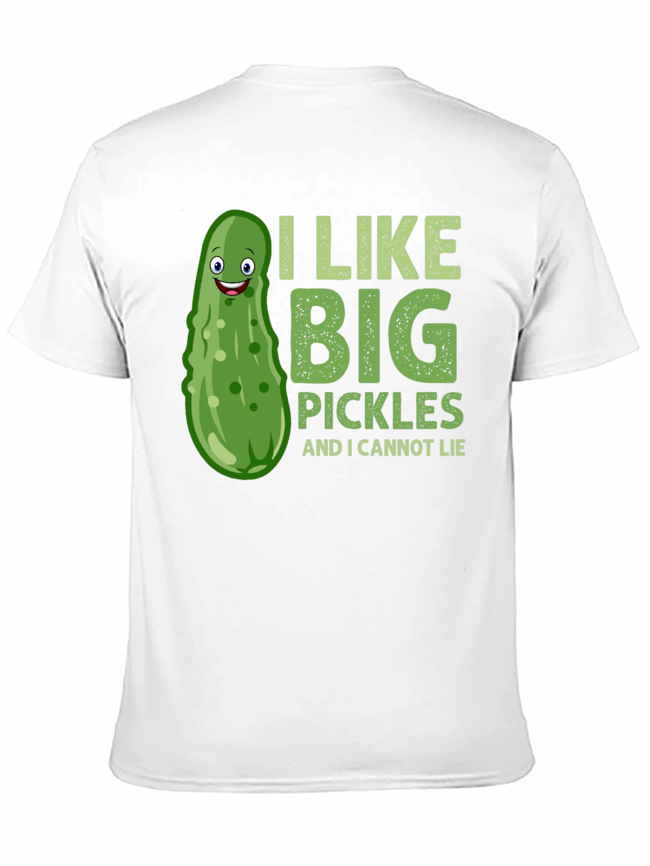 Black Funny Pickle T-Shirt - I Like Big Pickles Tee view 11
