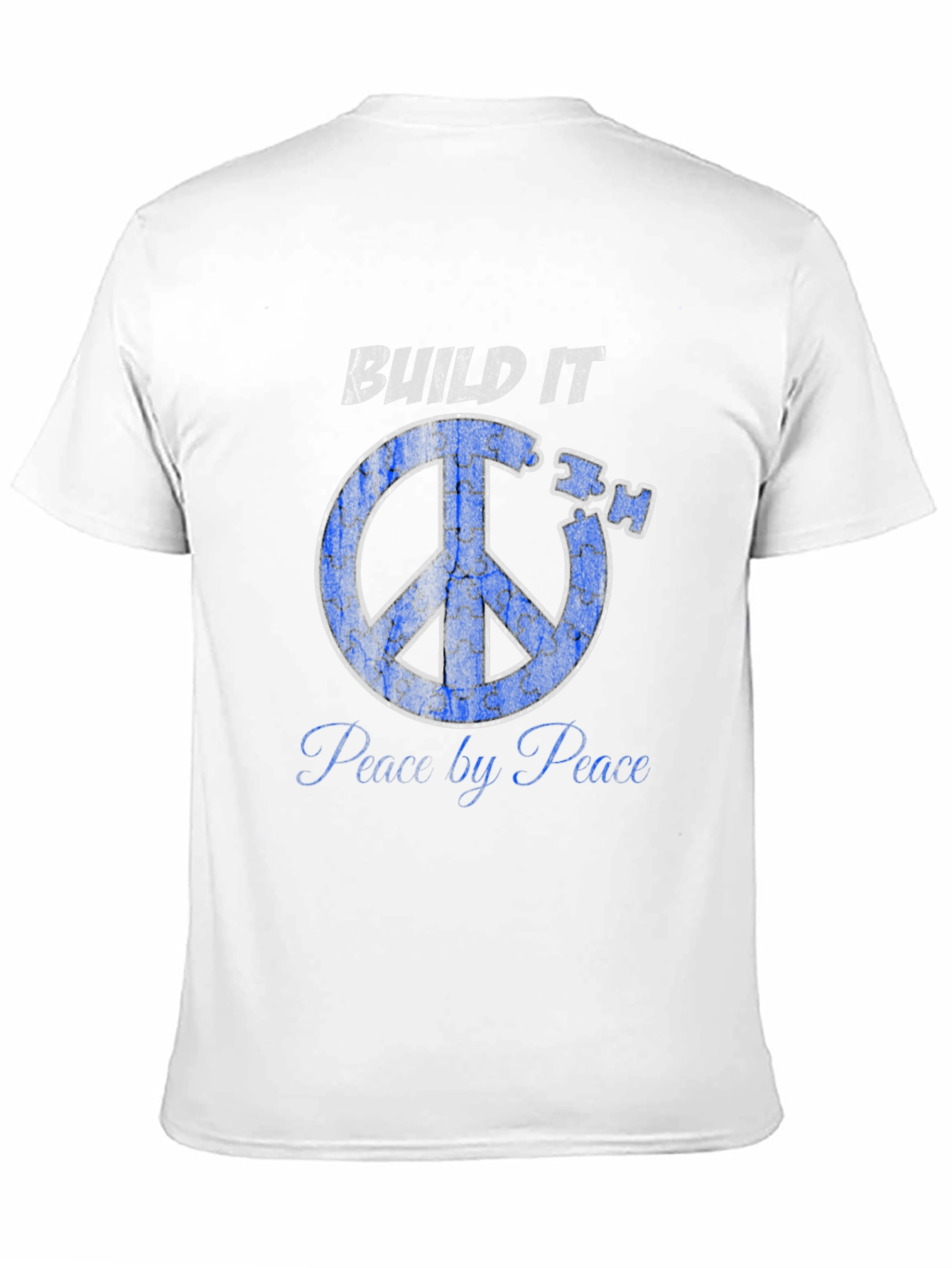 Black Build It Peace by Peace T-Shirt view 11