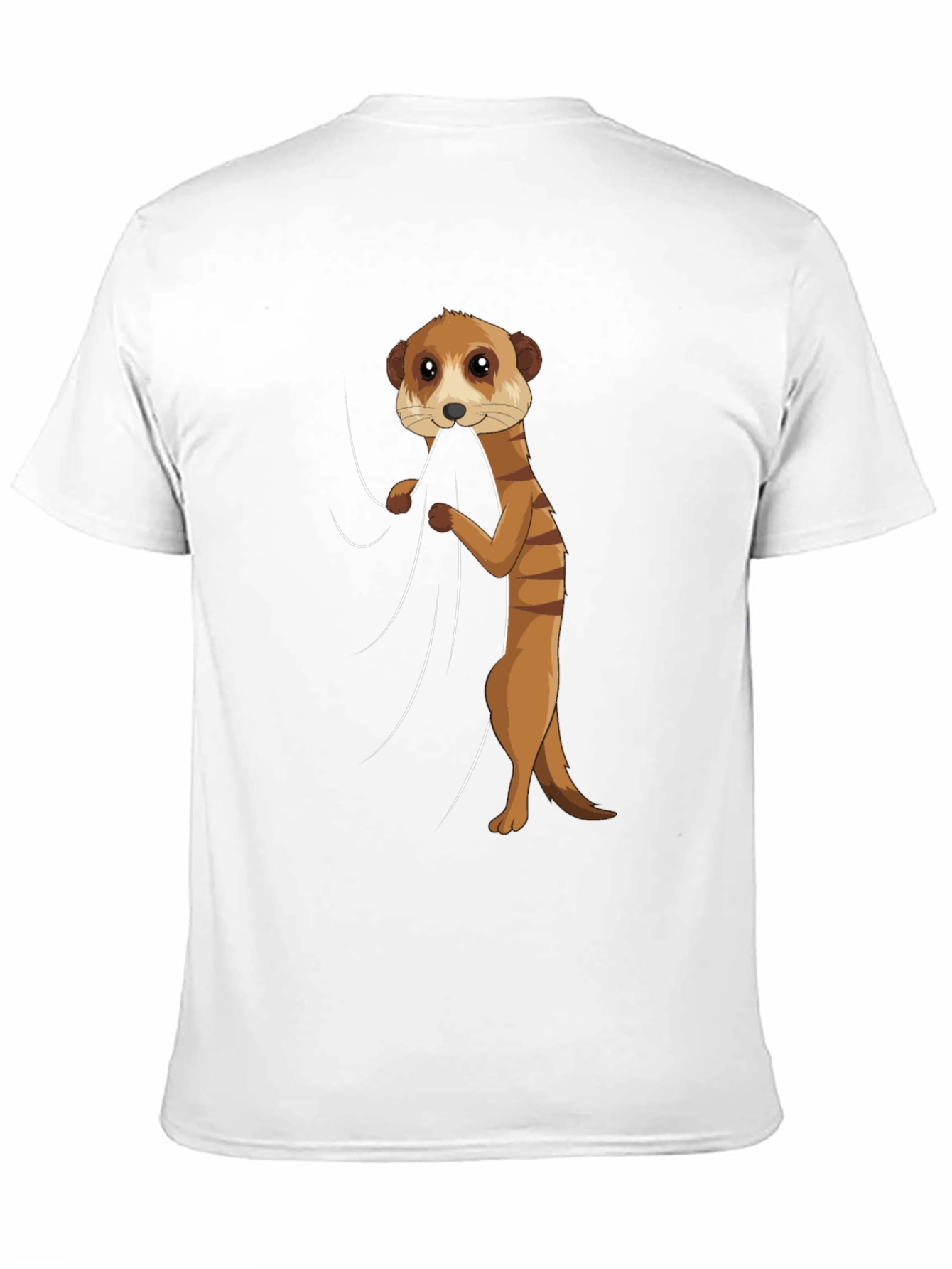 Black Meerkat Peeking Out Funny Graphic T-Shirt view 11