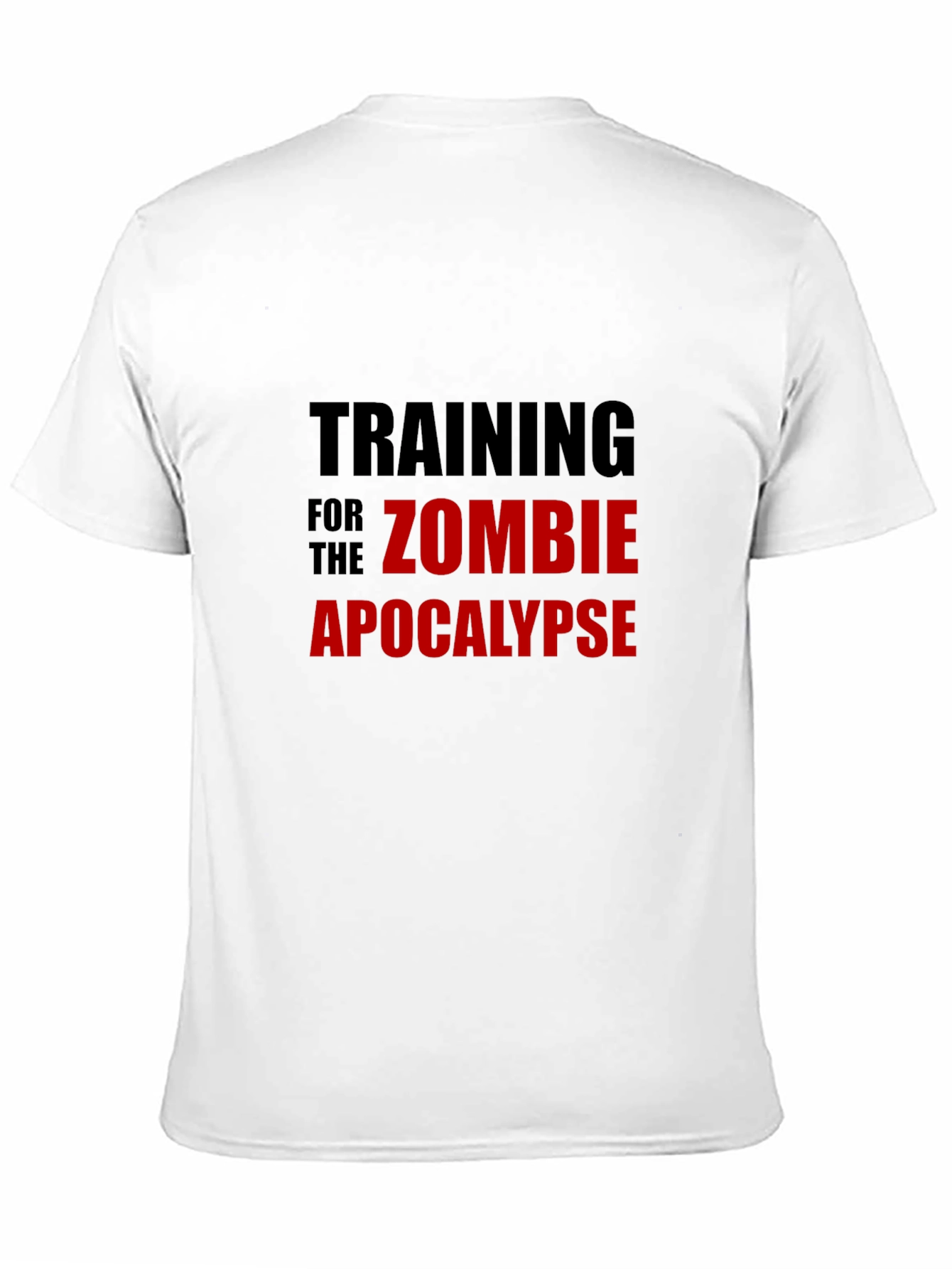 Black Zombie Apocalypse Training Black T-Shirt view 11