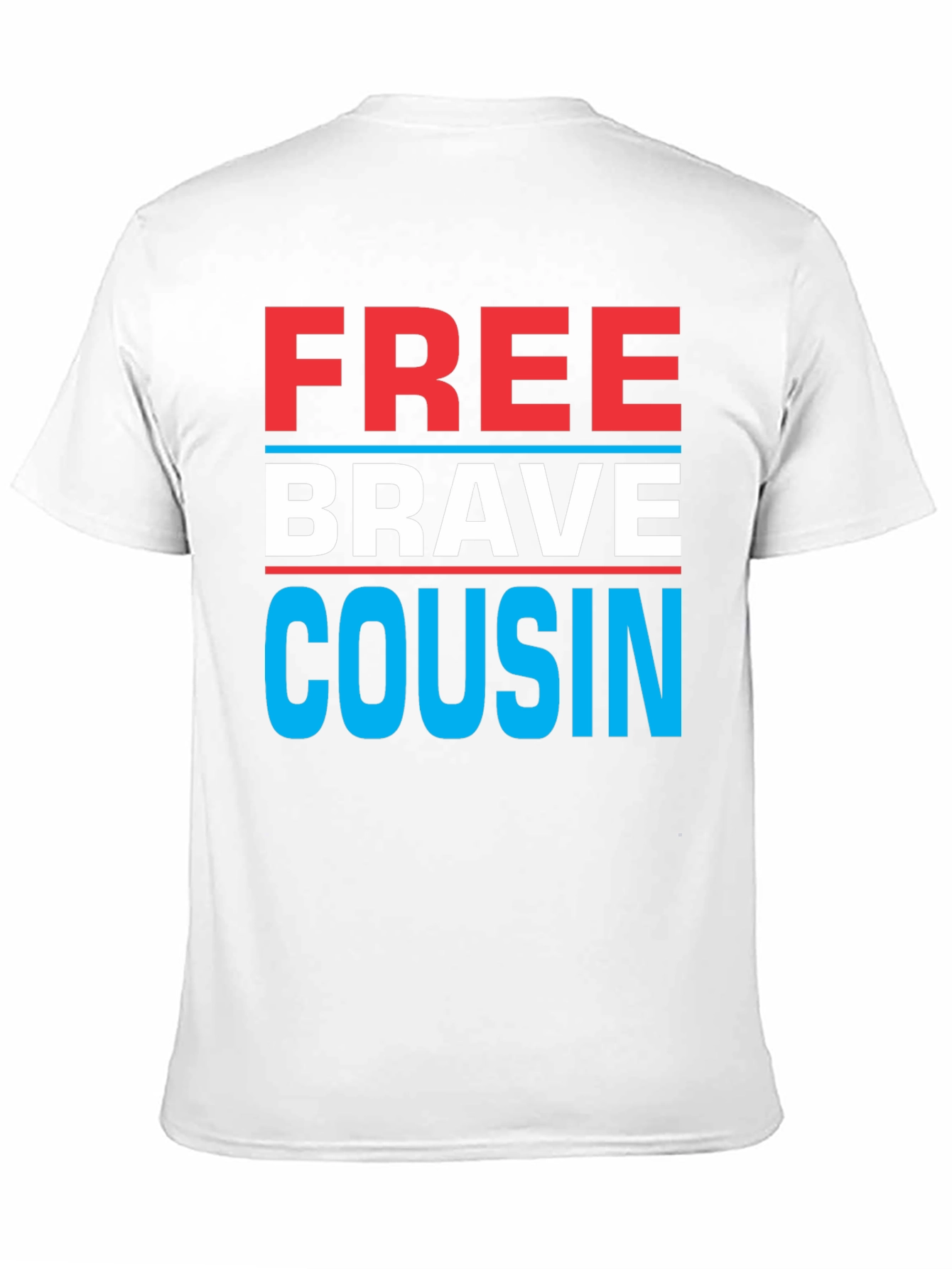 Black Free Brave Cousin T-Shirt - Patriotic Family Tee view 11