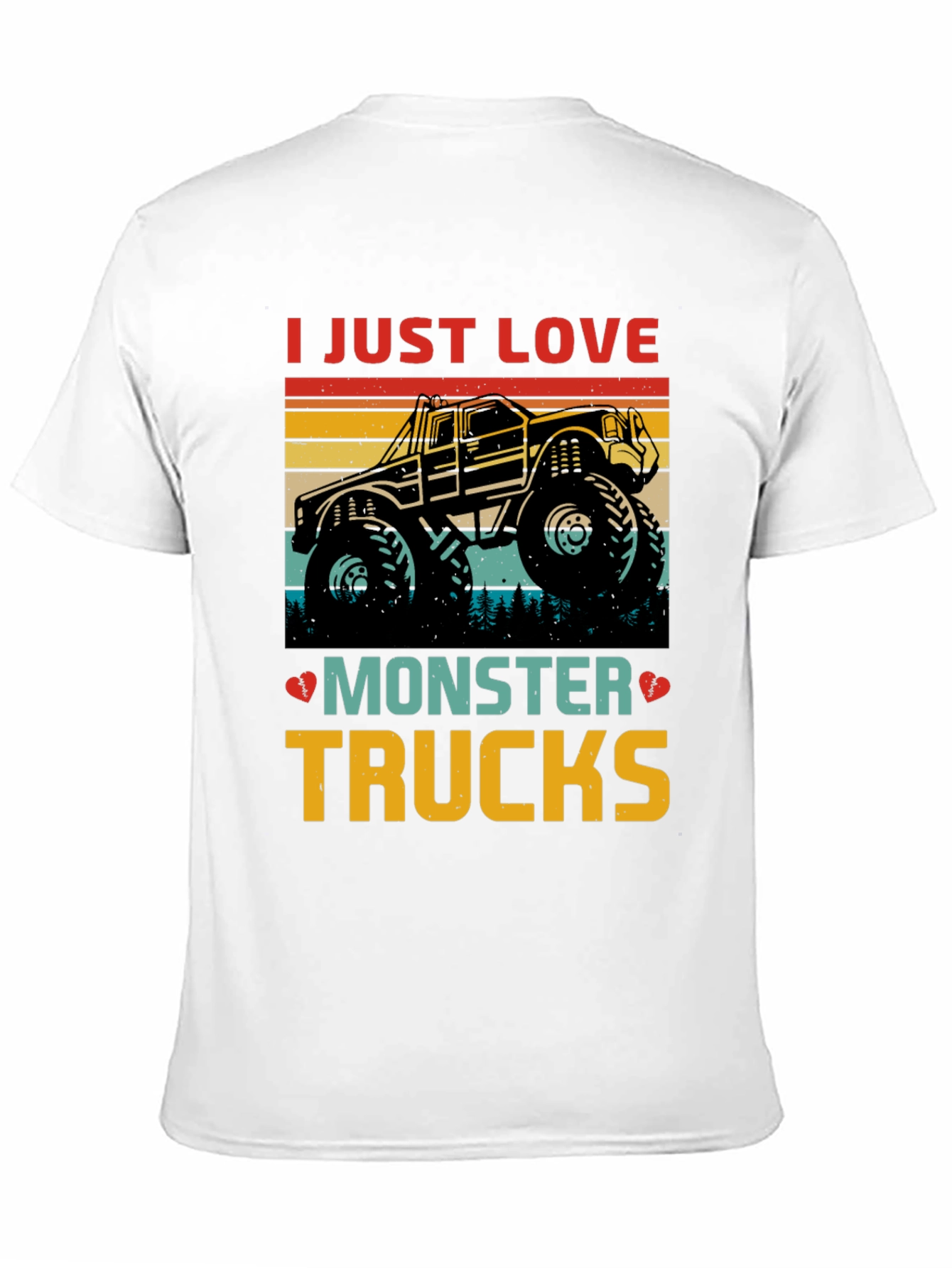 Black Monster Truck Lover Graphic T-Shirt view 11