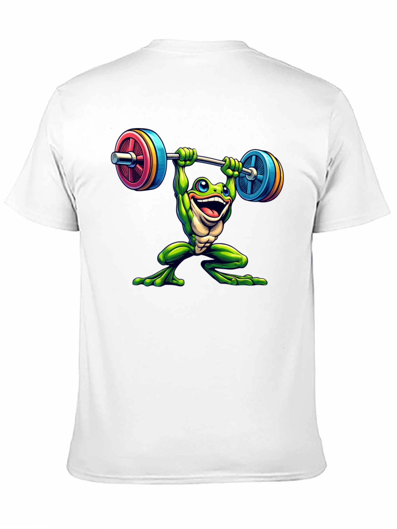 Black Frog Lifting Weights Graphic Tee view 11