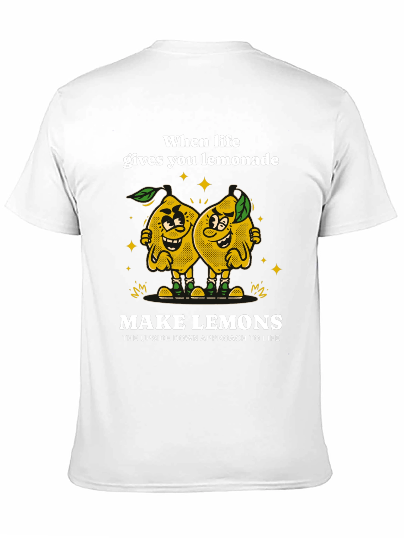 Black Funny Lemon Graphic Tee - Make Lemons T-Shirt view 11