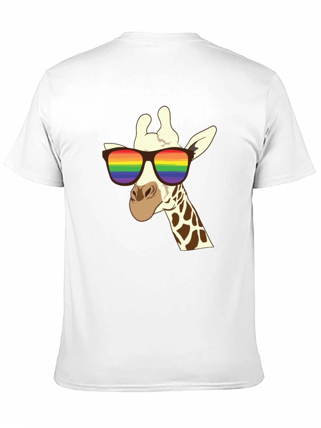 Black Cool Giraffe LGBTQ Pride T-Shirt view 11