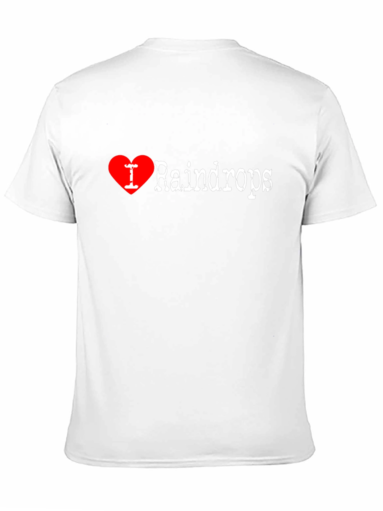 Black I Love Raindrops T-Shirt - Comfortable Black Tee view 11