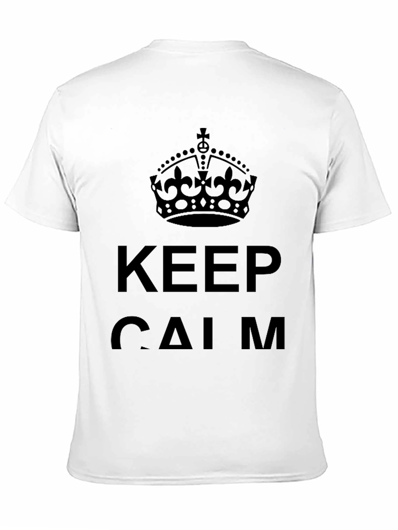 Black Keep Calm Crown Graphic Black T-Shirt view 11