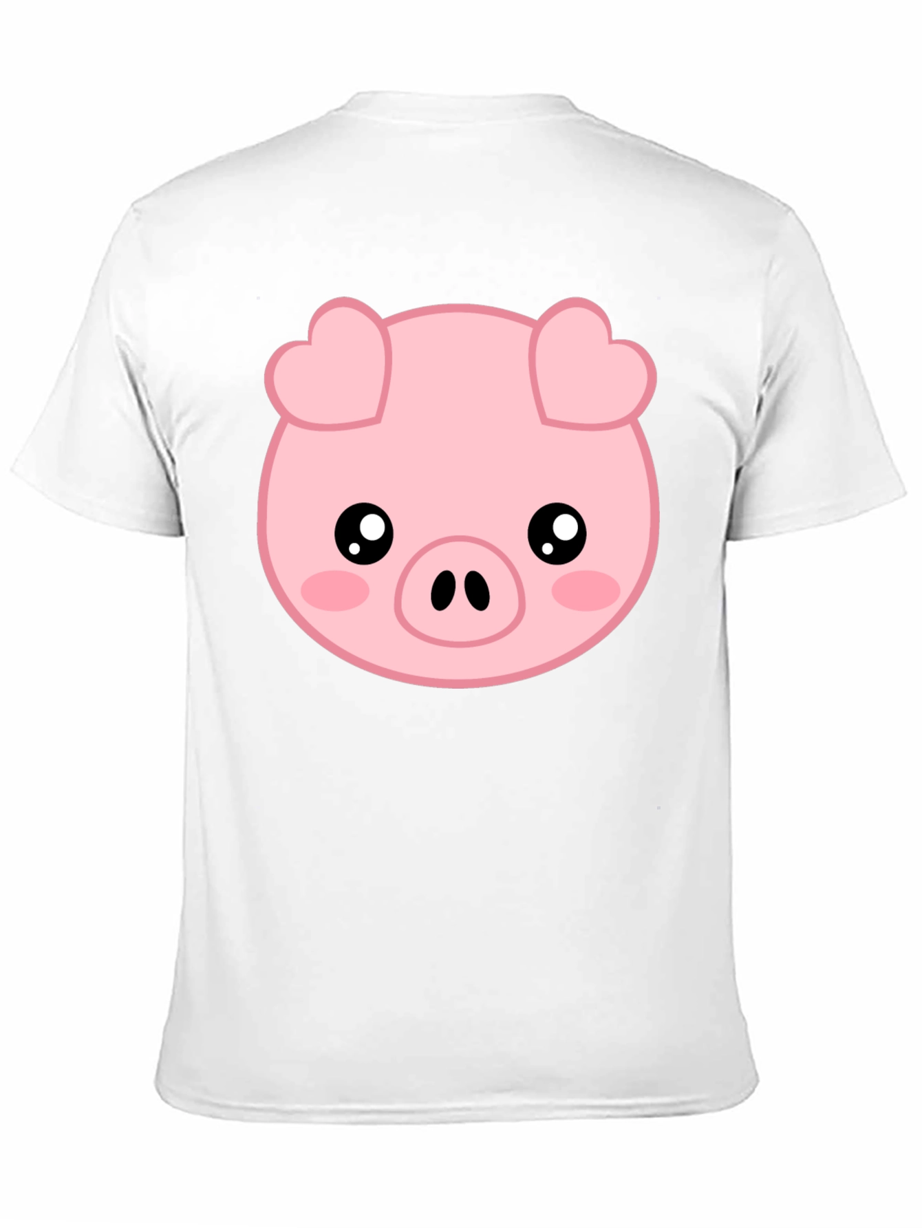 Black Cute Pig Graphic Tee - Black view 11