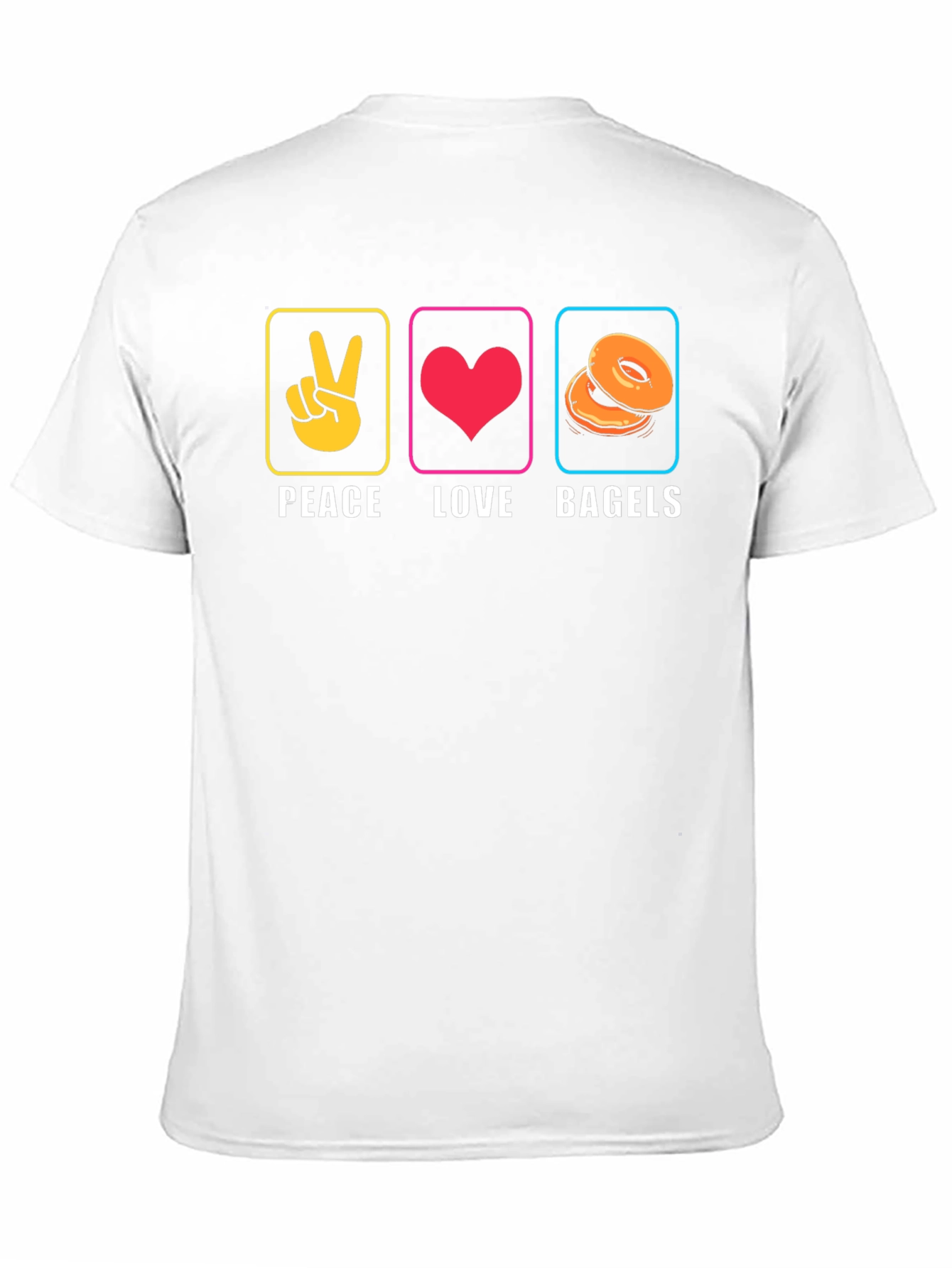 Black Peace Love Bagels Graphic Tee - Casual Comfort view 11