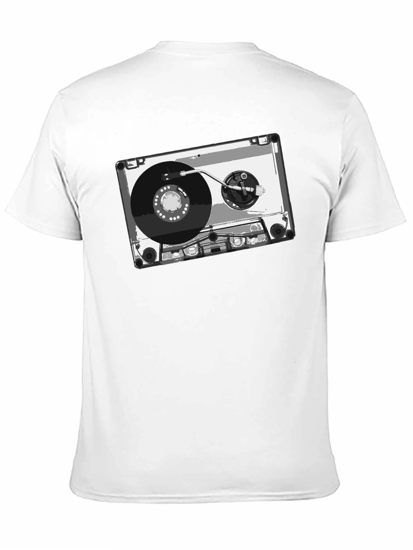 Black Retro Cassette Tape Graphic Tee - Black view 11