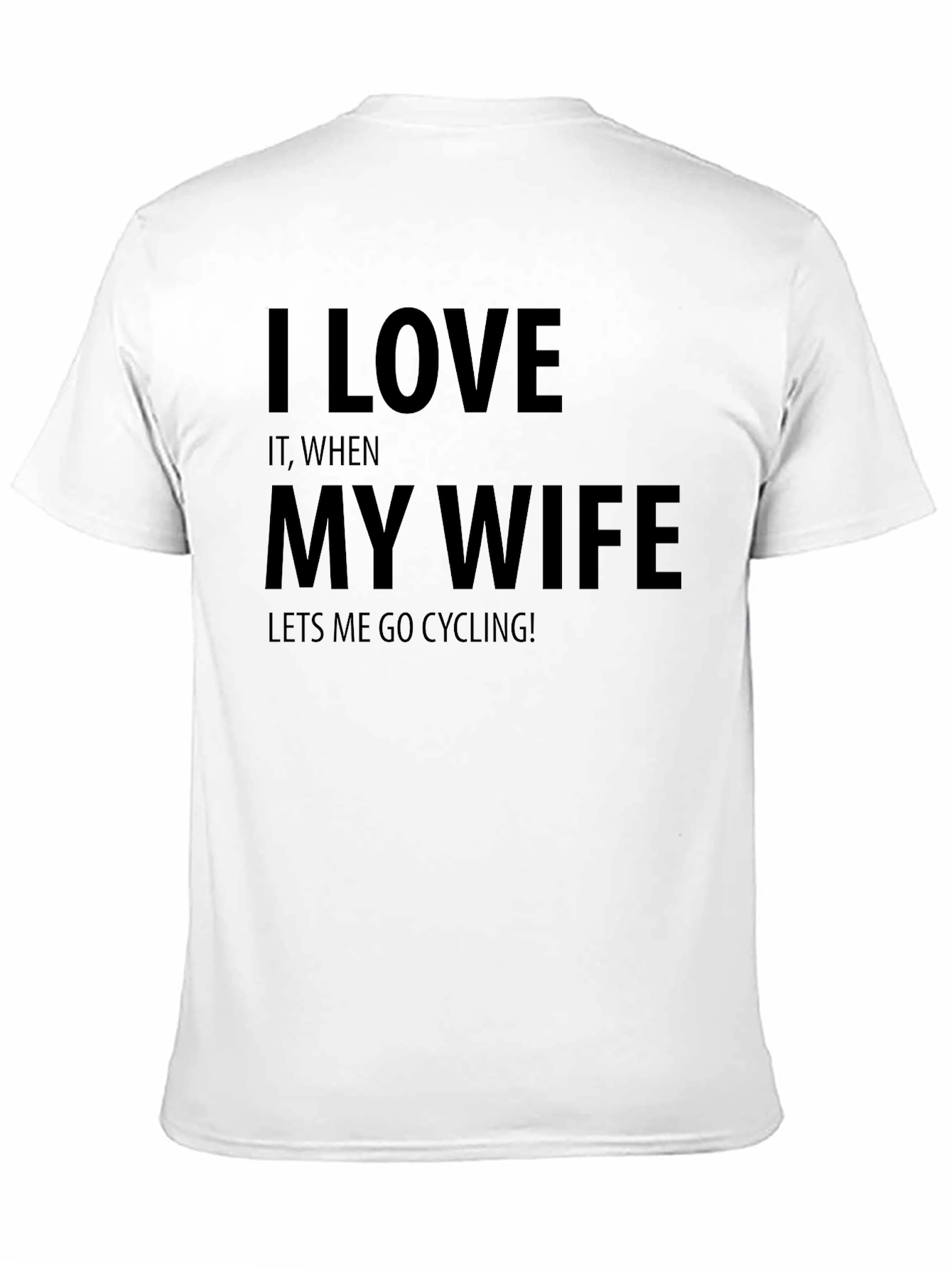 Black I Love My Wife Cycling T-Shirt view 11