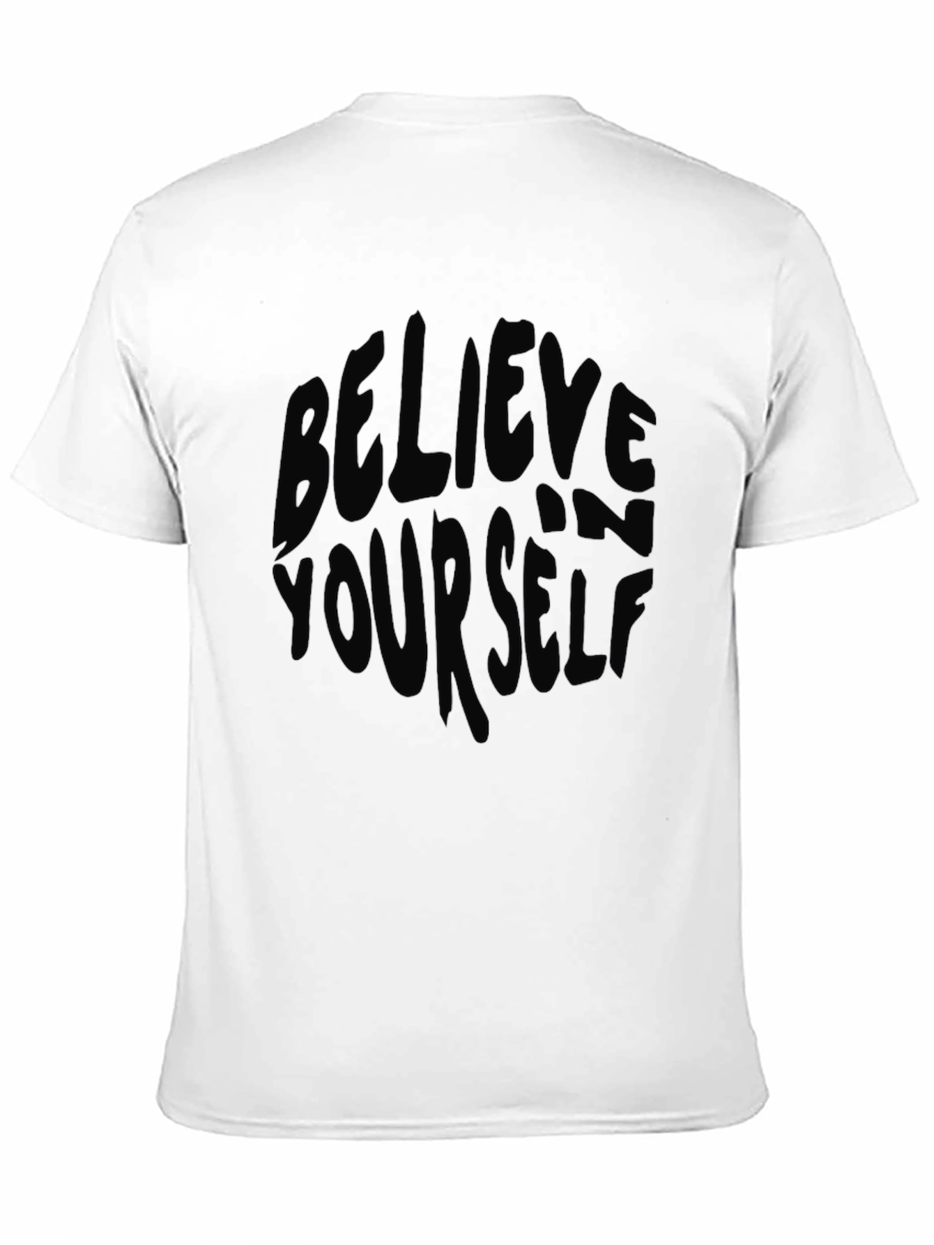 Black Believe Yourself Black Graphic Tee view 11