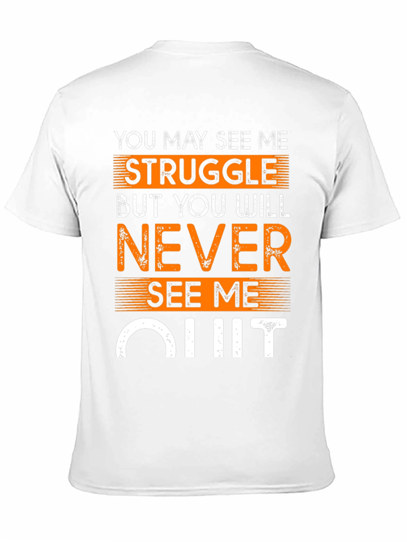 Black Motivational T-Shirt: Never Quit view 11