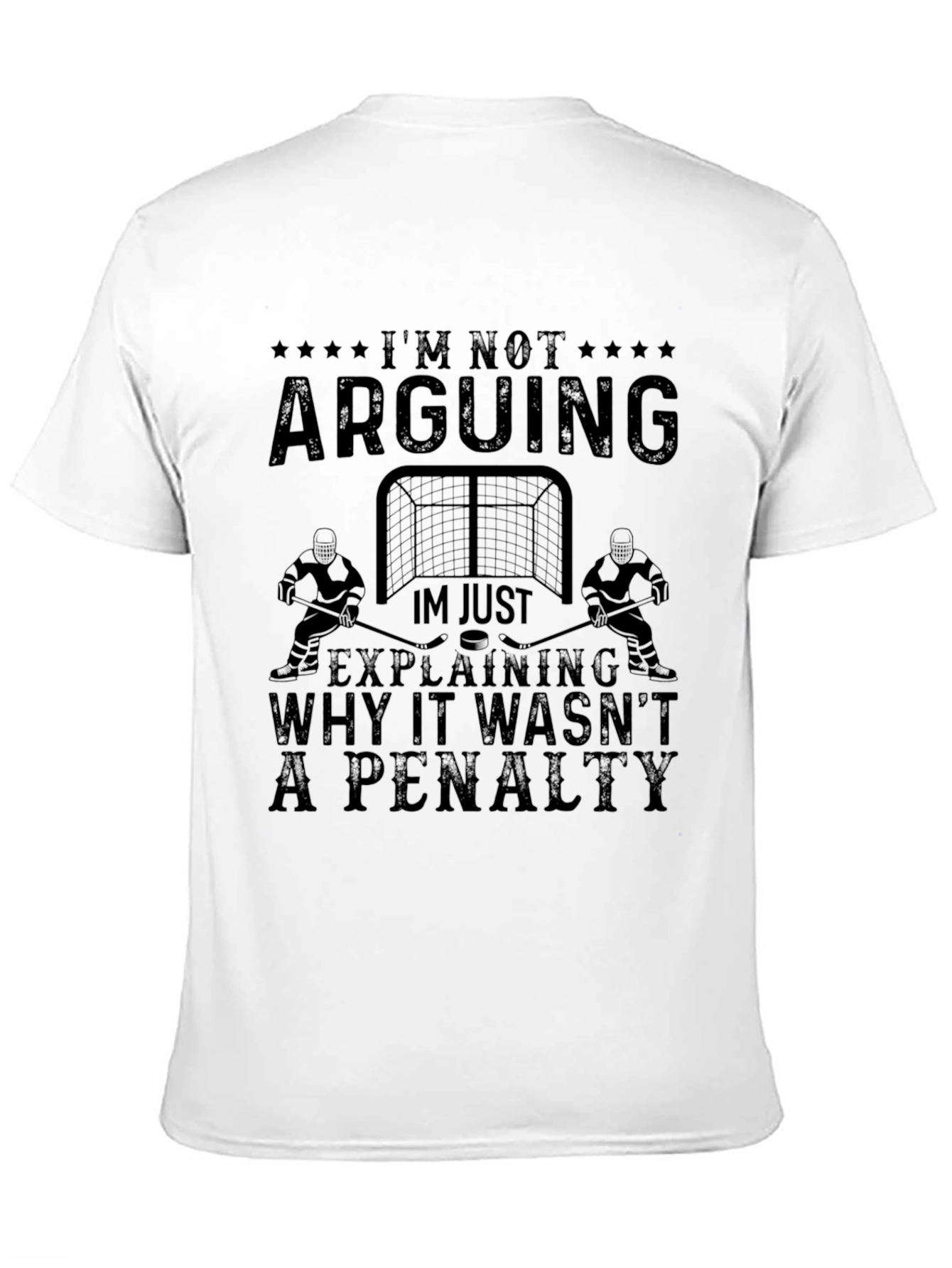 Black Funny Hockey Penalty T-Shirt view 11