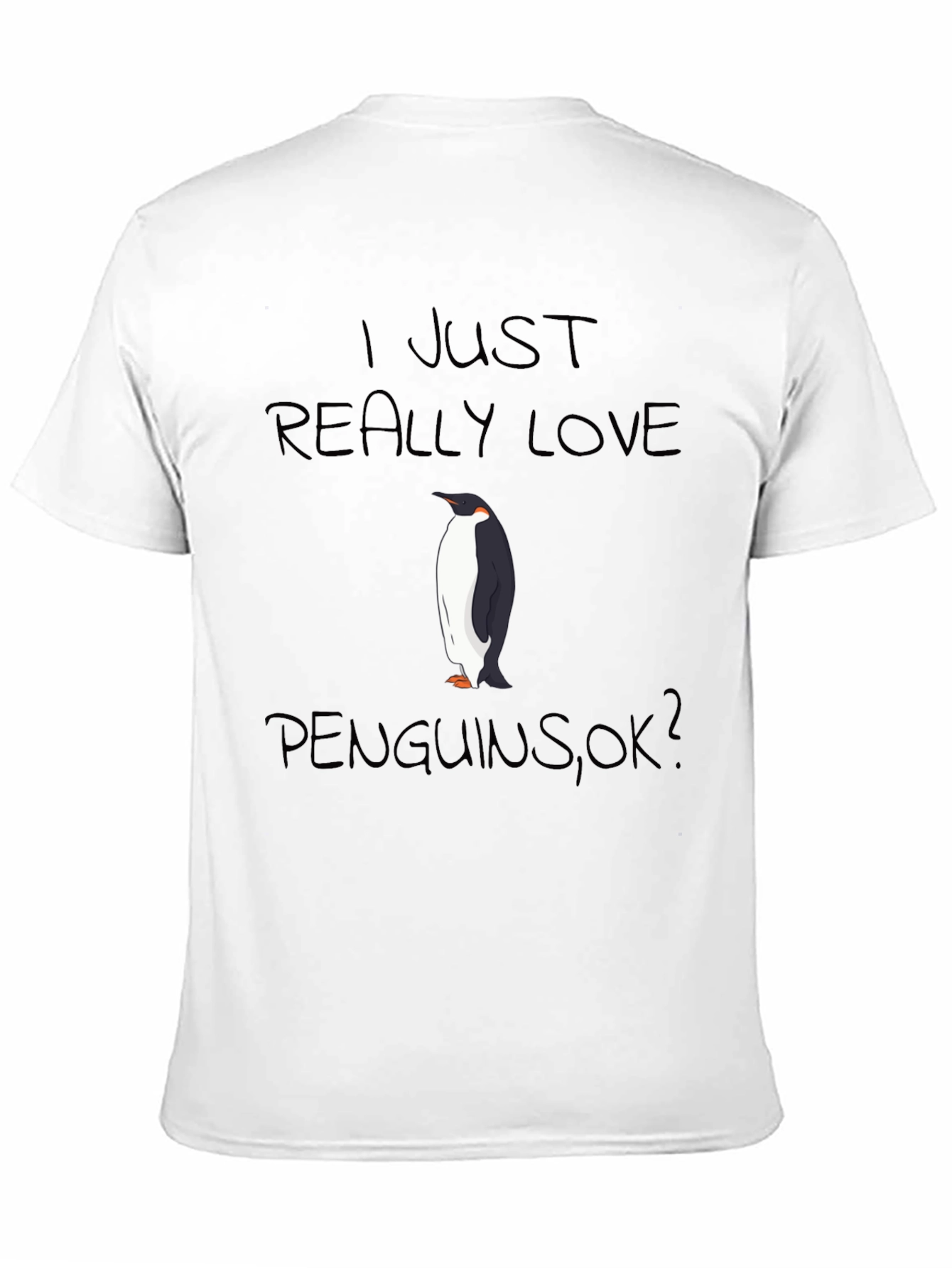 Black I Love Penguins Graphic T-Shirt view 11