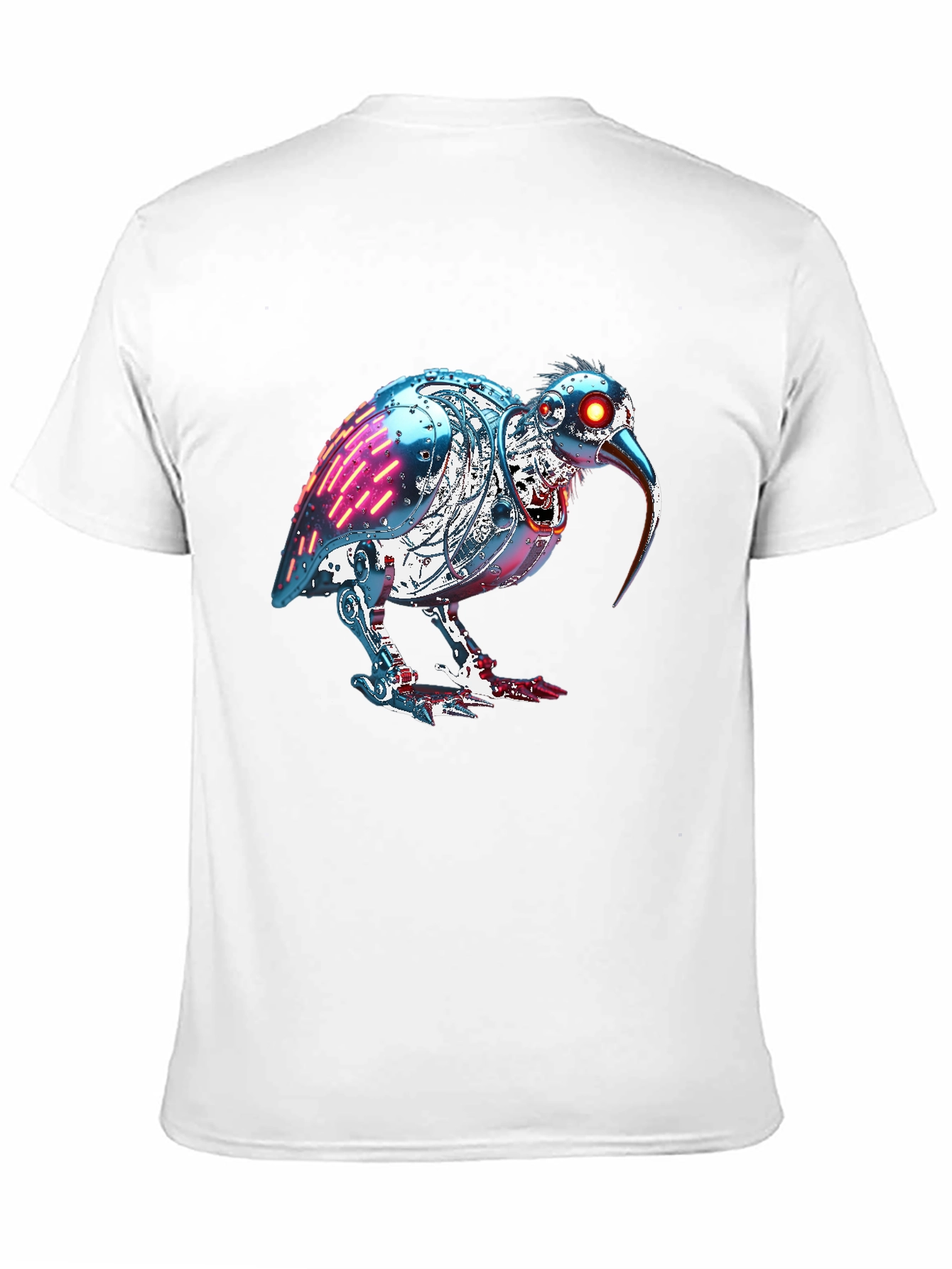 Black Robotic Kiwi Bird Graphic Tee view 11