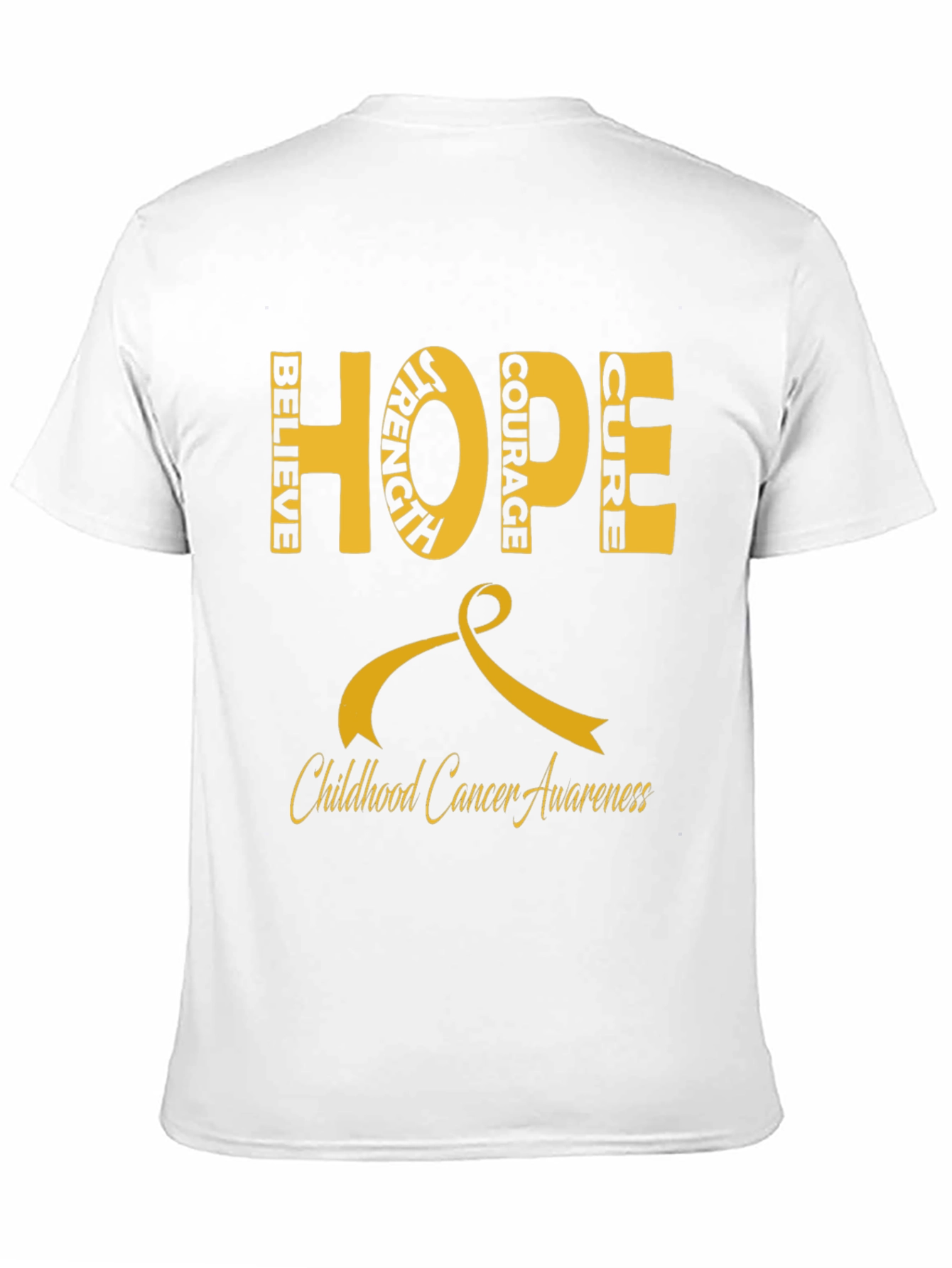 Black Childhood Cancer Awareness Hope T-Shirt view 11