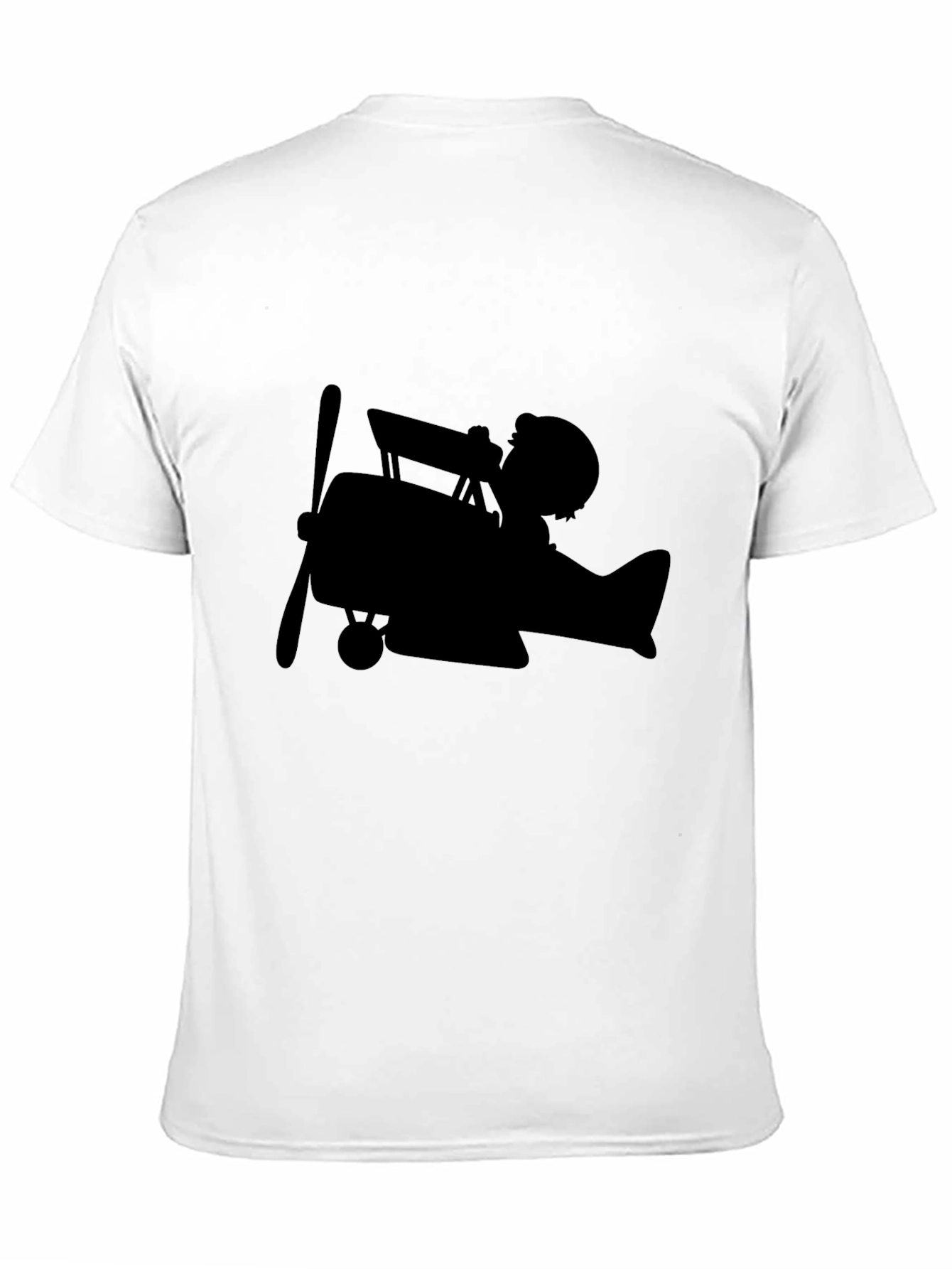 Black Vintage Pilot Plane T-Shirt - Classic Aviation Style view 11