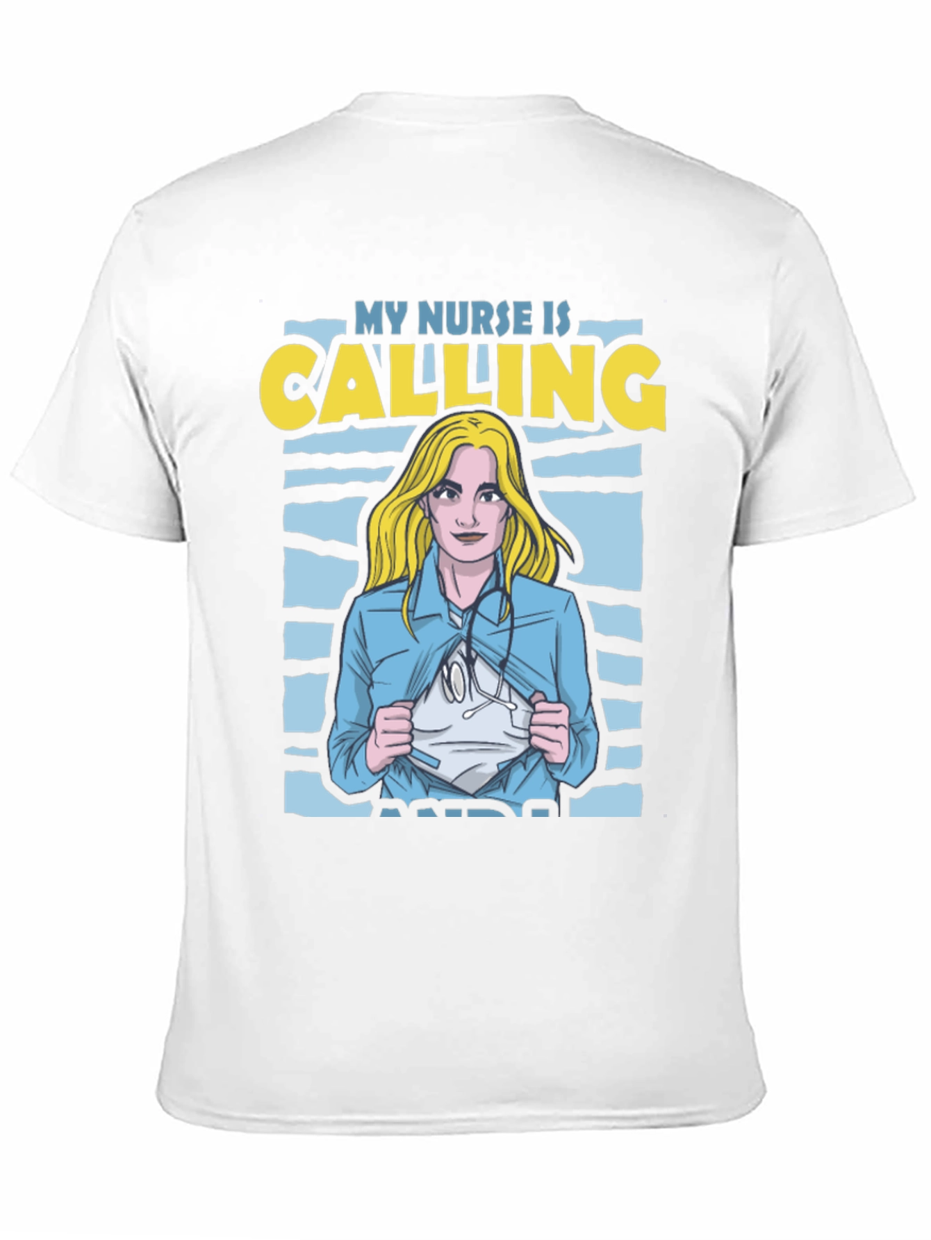 Black My Nurse Is Calling T-Shirt view 11