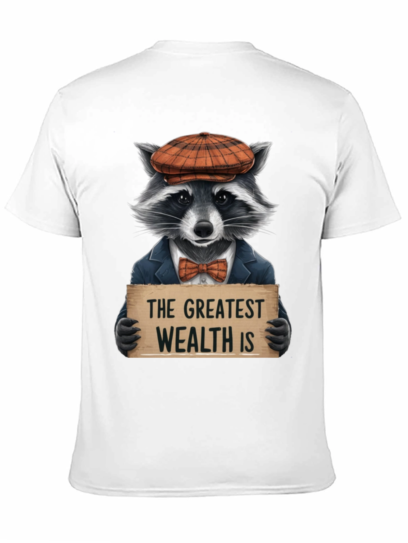 Black The Greatest Wealth Raccoon T-Shirt view 11