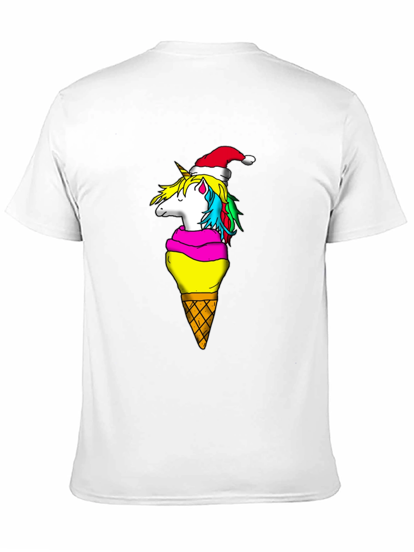 Black Unicorn Ice Cream Cone Christmas T-Shirt view 11