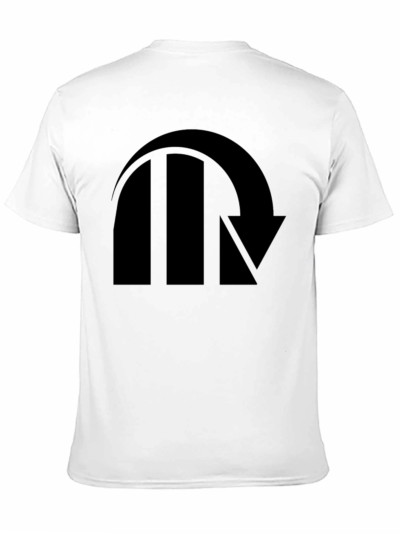 Black Black T-Shirt with Abstract Arrow Graphic view 11