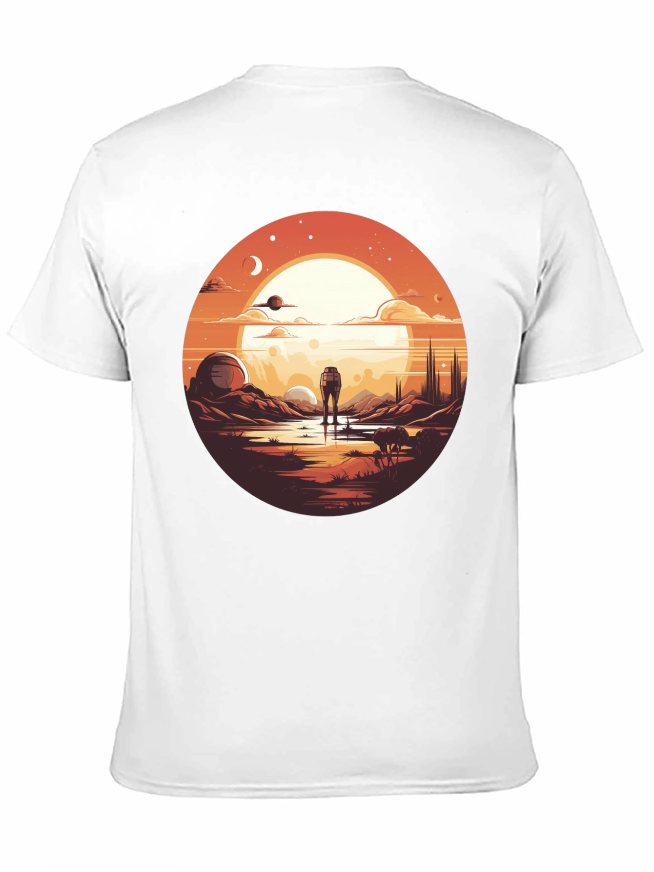 Black Sci-Fi Landscape Graphic Tee view 11