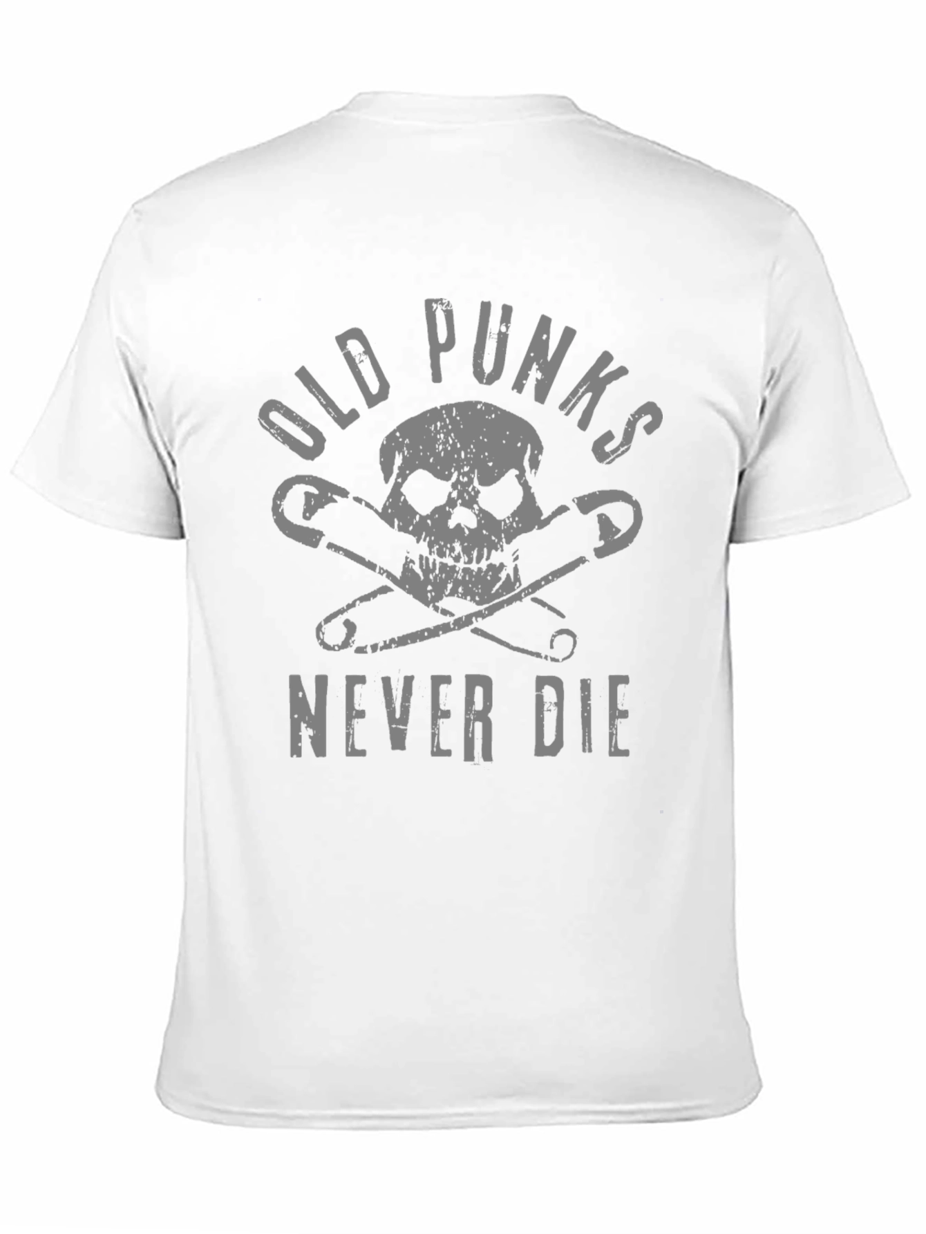 Black Old Punks Never Die Graphic T-Shirt - Punk Rock Apparel view 11