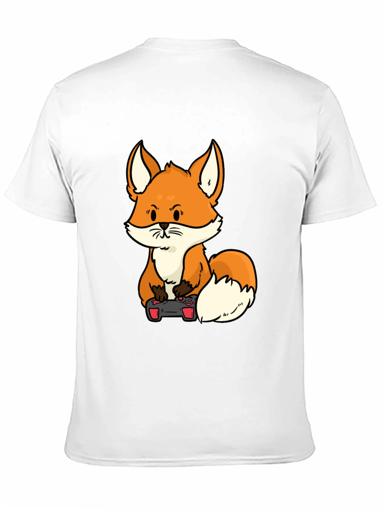 Black Gamer Fox Graphic T-Shirt - Cool Cartoon Design view 11