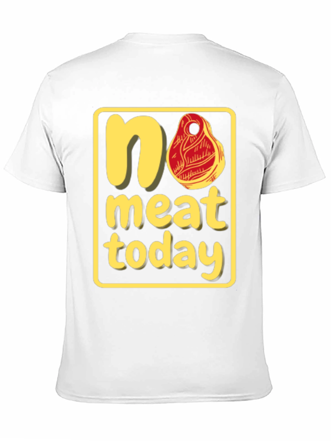 Black No Meat Today Graphic T-Shirt - Black Cotton Tee view 11