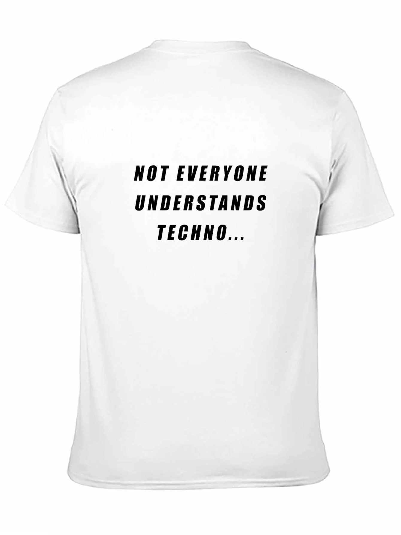 Black Techno Music T-Shirt - Black Crew Neck Tee view 11
