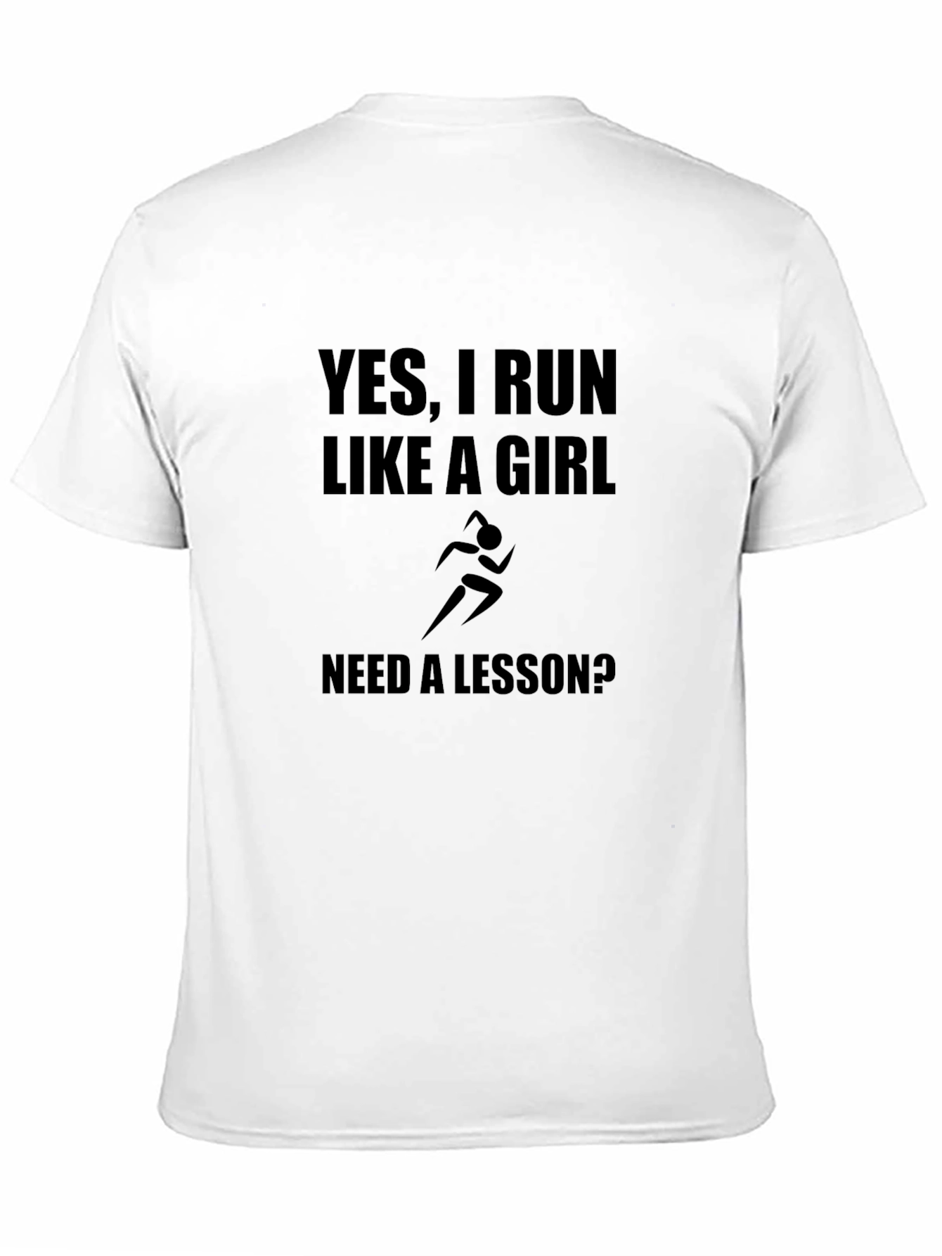 Black Yes, I Run Like a Girl T-Shirt view 11