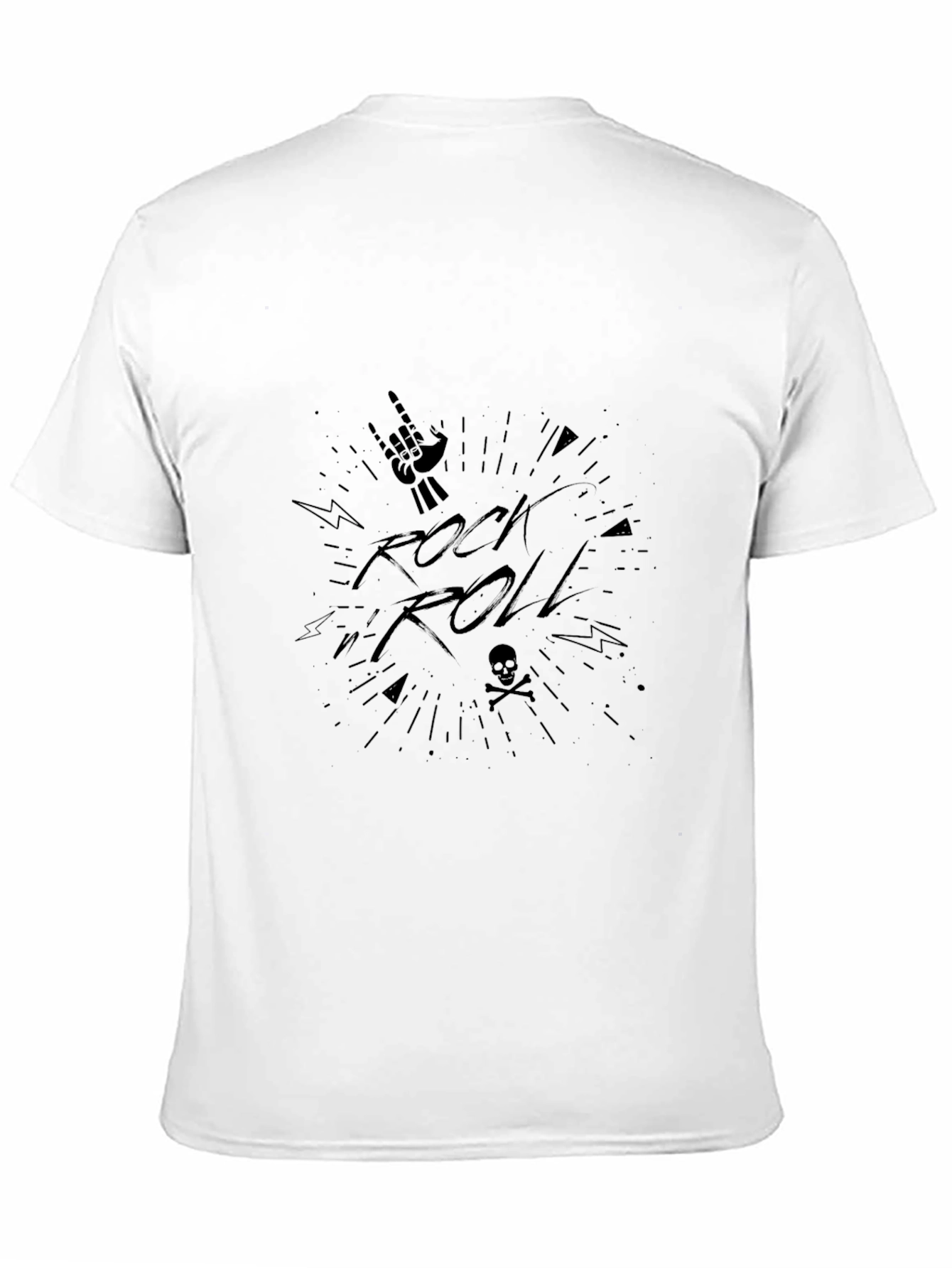 Black Rock & Roll Graphic Tee - Black Cotton T-Shirt view 11