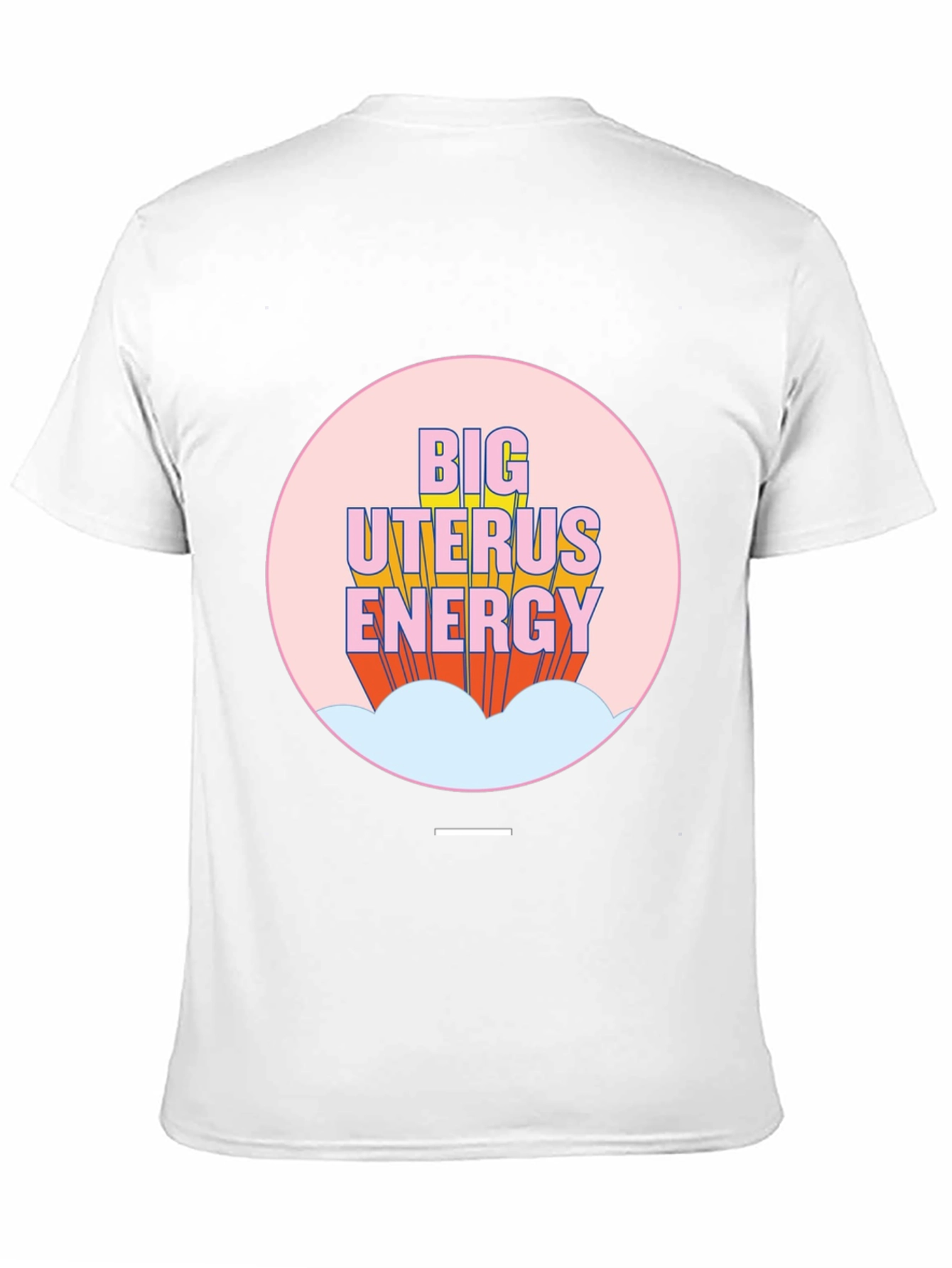 Black Big Uterus Energy Graphic Tee view 11