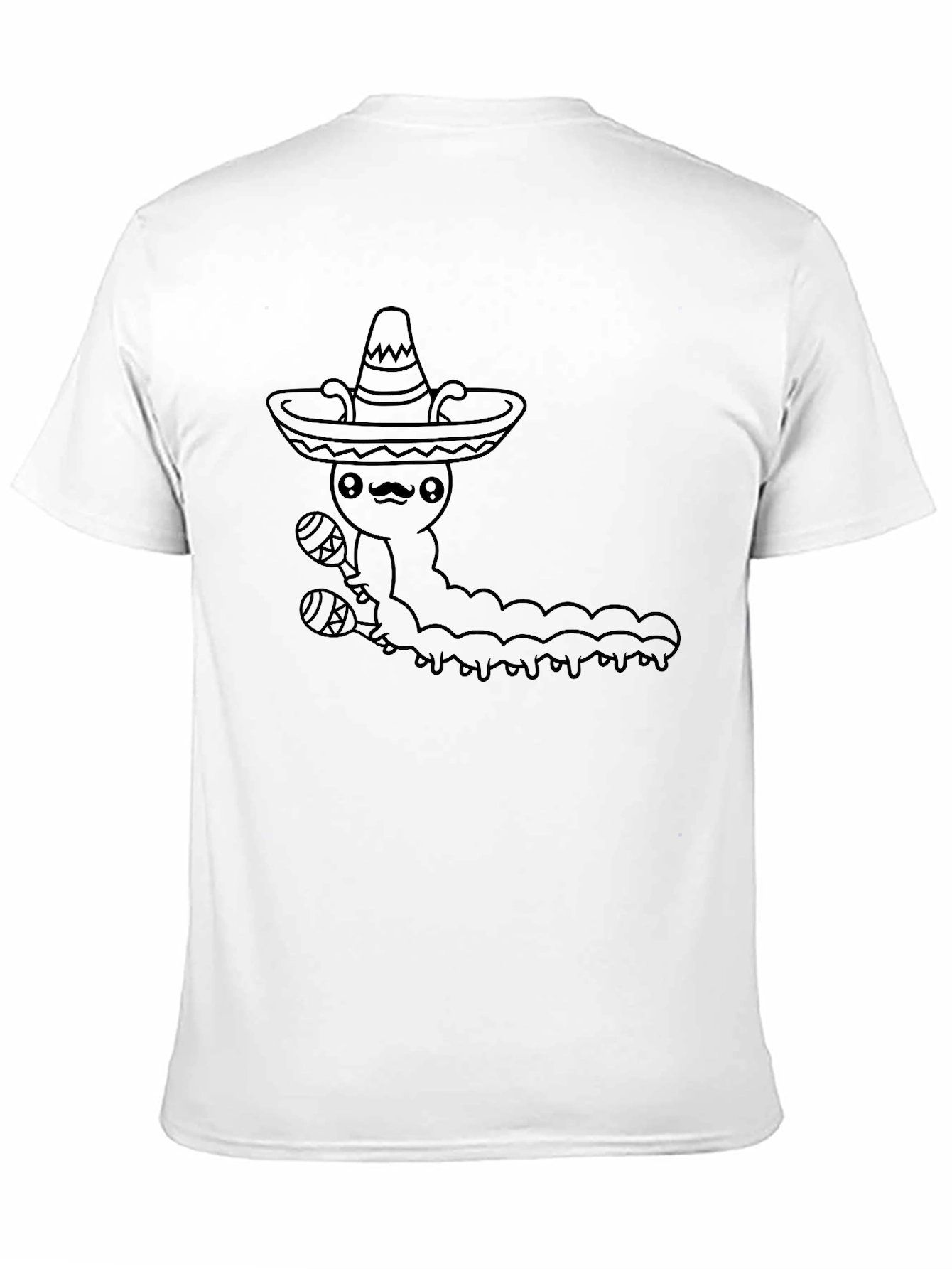 Black Mexican Caterpillar T-Shirt - Fun Graphic Tee view 11