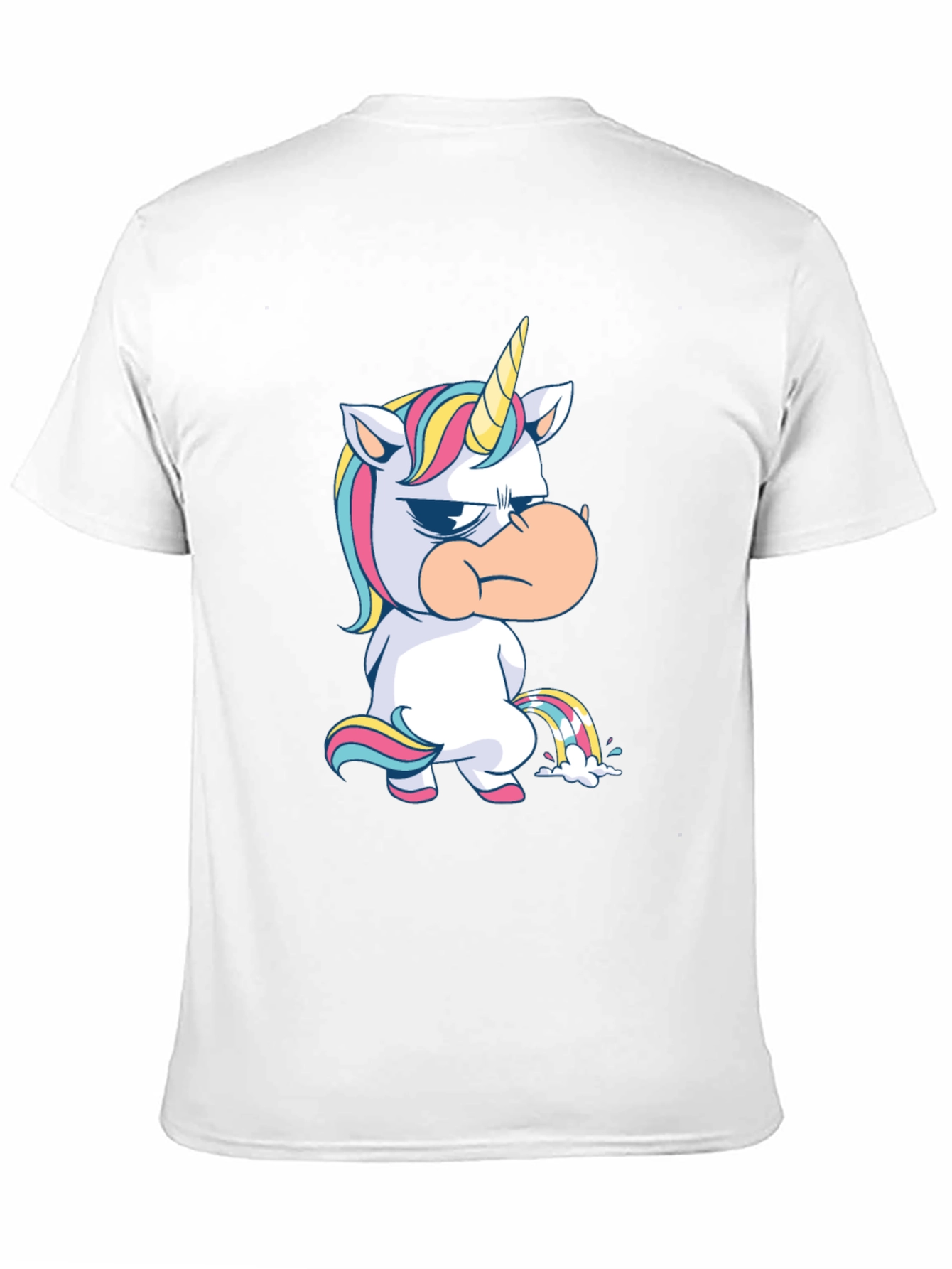 Black Grumpy Unicorn Black T-Shirt Novelty Tee view 11