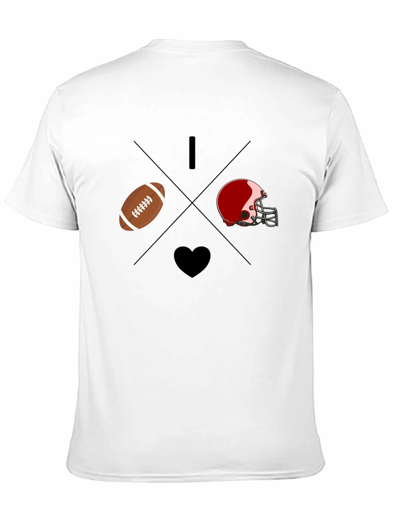 Black I Love Football T-Shirt view 11