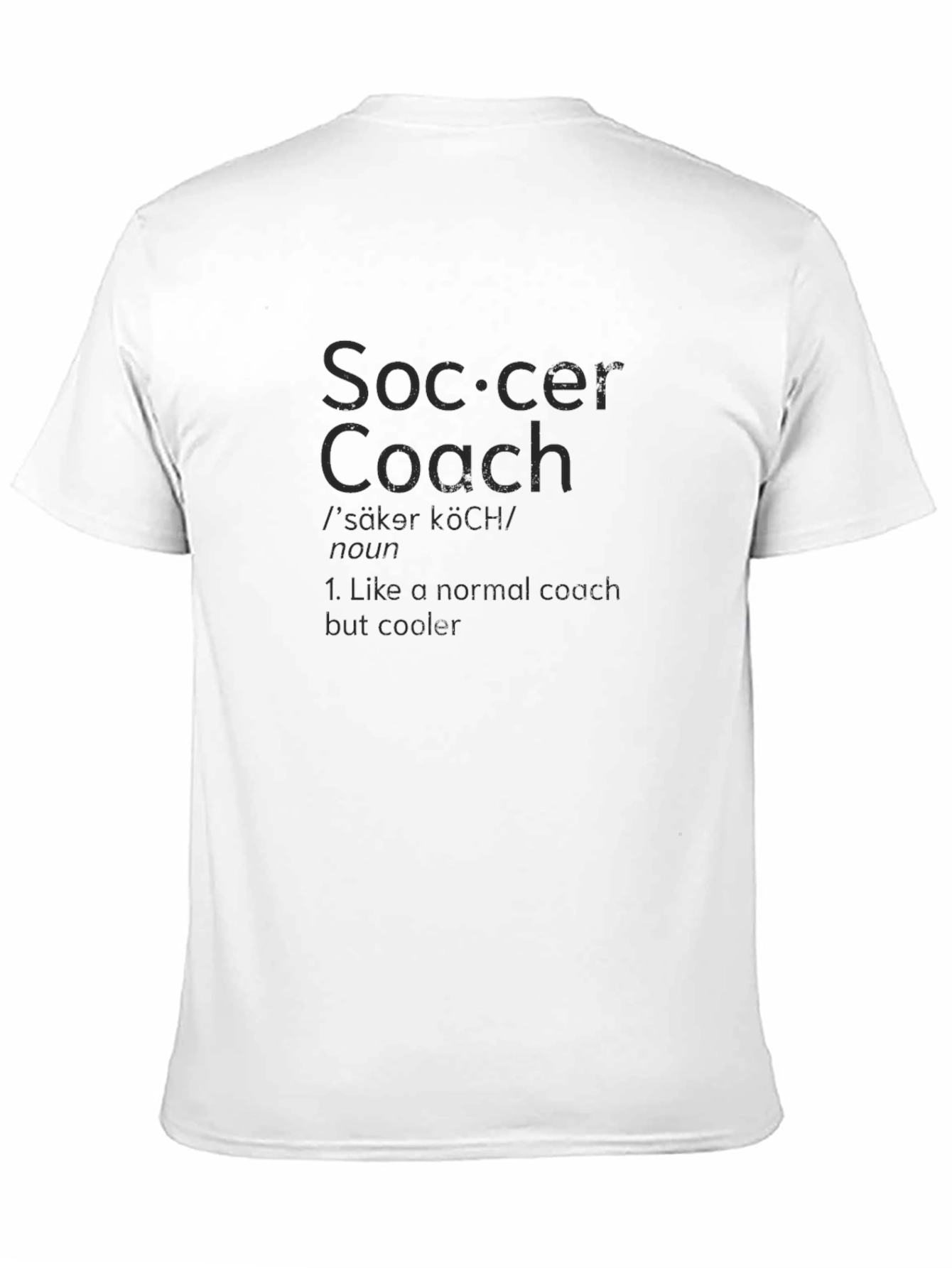 Black Soccer Coach Definition Black T-Shirt view 11