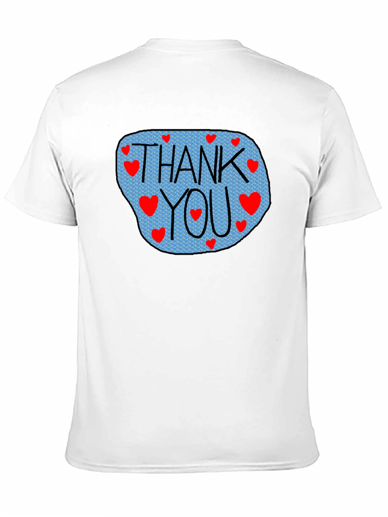 Black Thank You Hearts Graphic Tee - Stylish Casual Comfort view 11