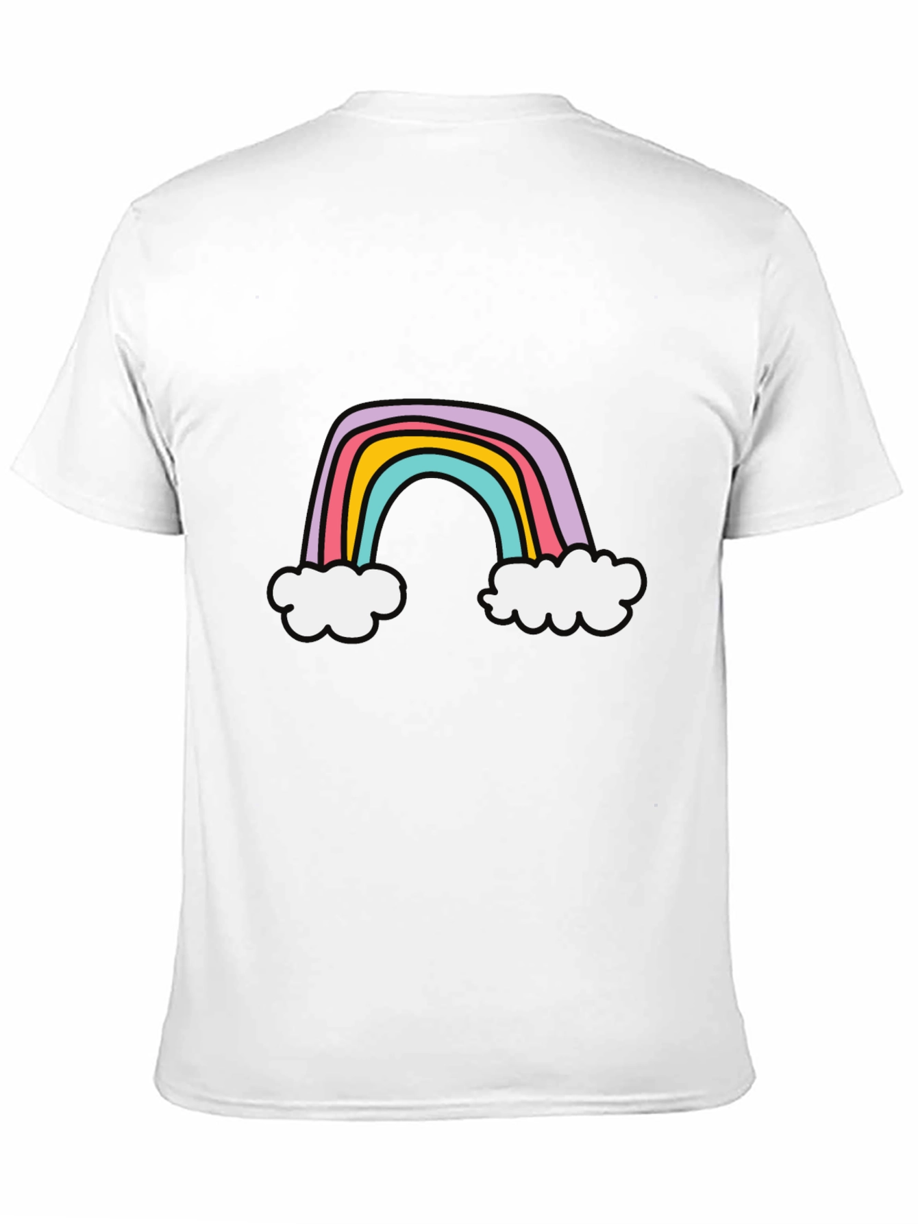 Black Rainbow Graphic Tee - Soft Cotton Blend, Casual Style view 11