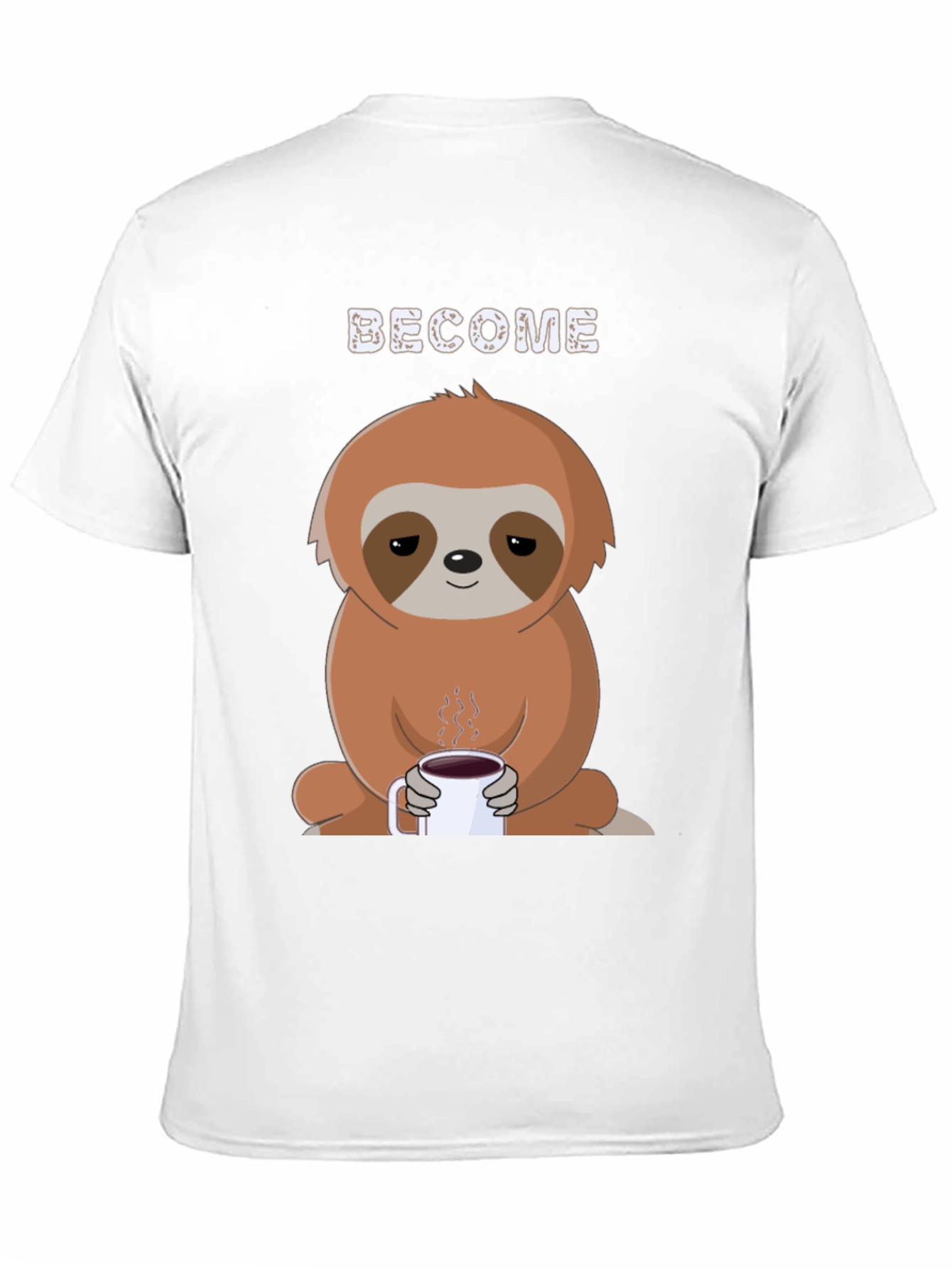 Black Become Coffee Sloth T-Shirt - Relaxed Graphic Tee view 11